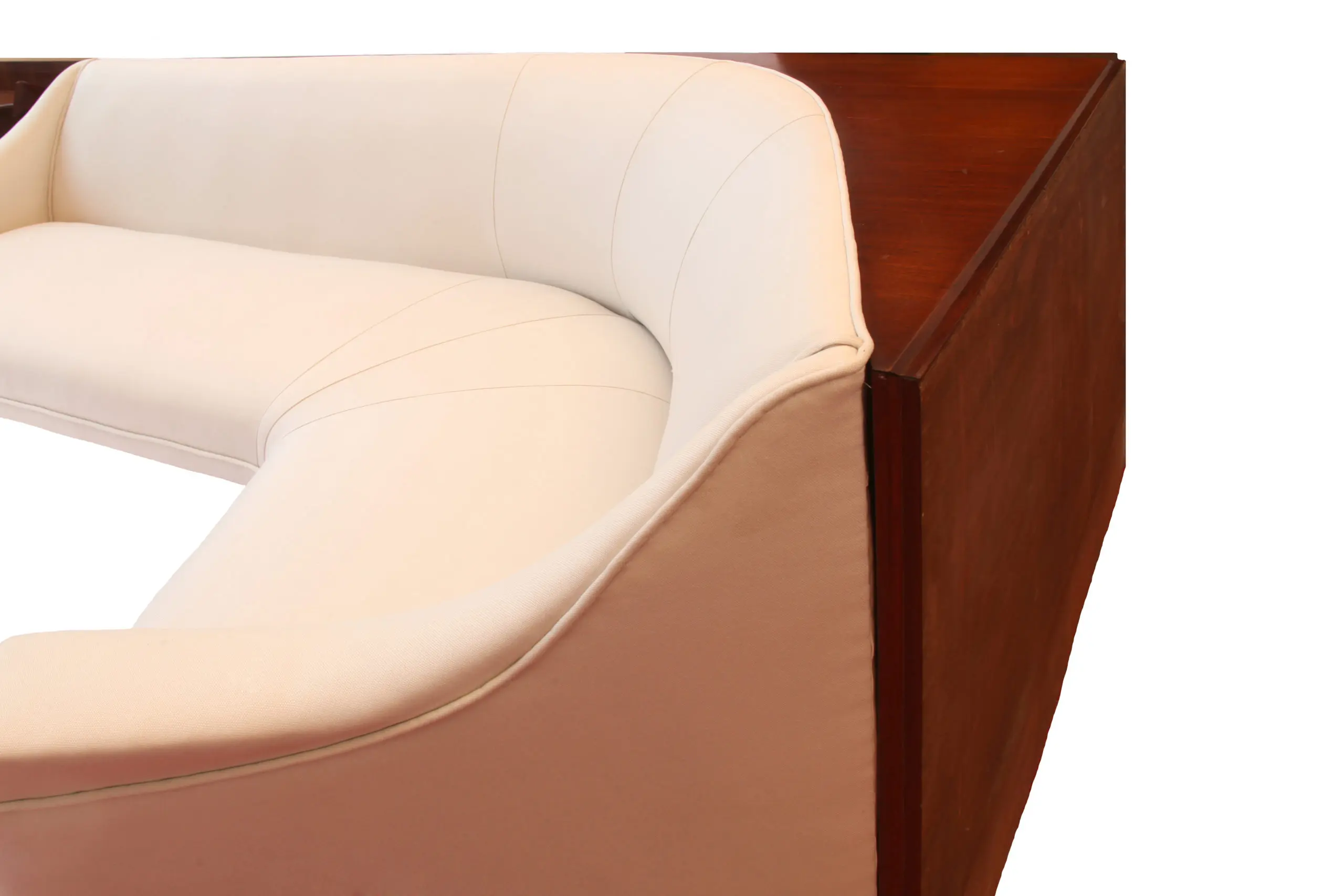 Important Italian Wall Unit, Large Curved Sofa and Shelfs by Dassi, 1950 — photo 10