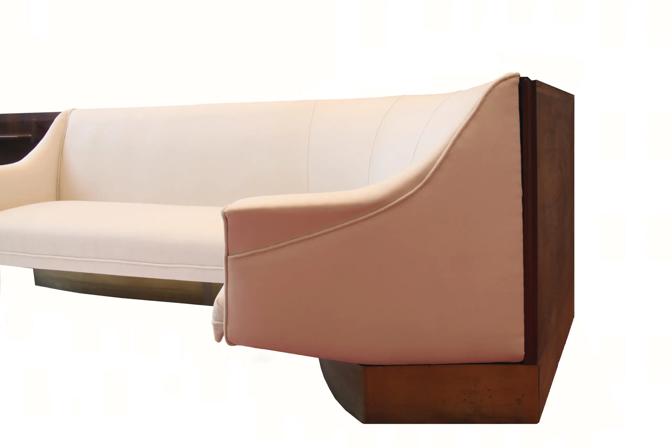 Important Italian Wall Unit, Large Curved Sofa and Shelfs by Dassi, 1950 — photo 25