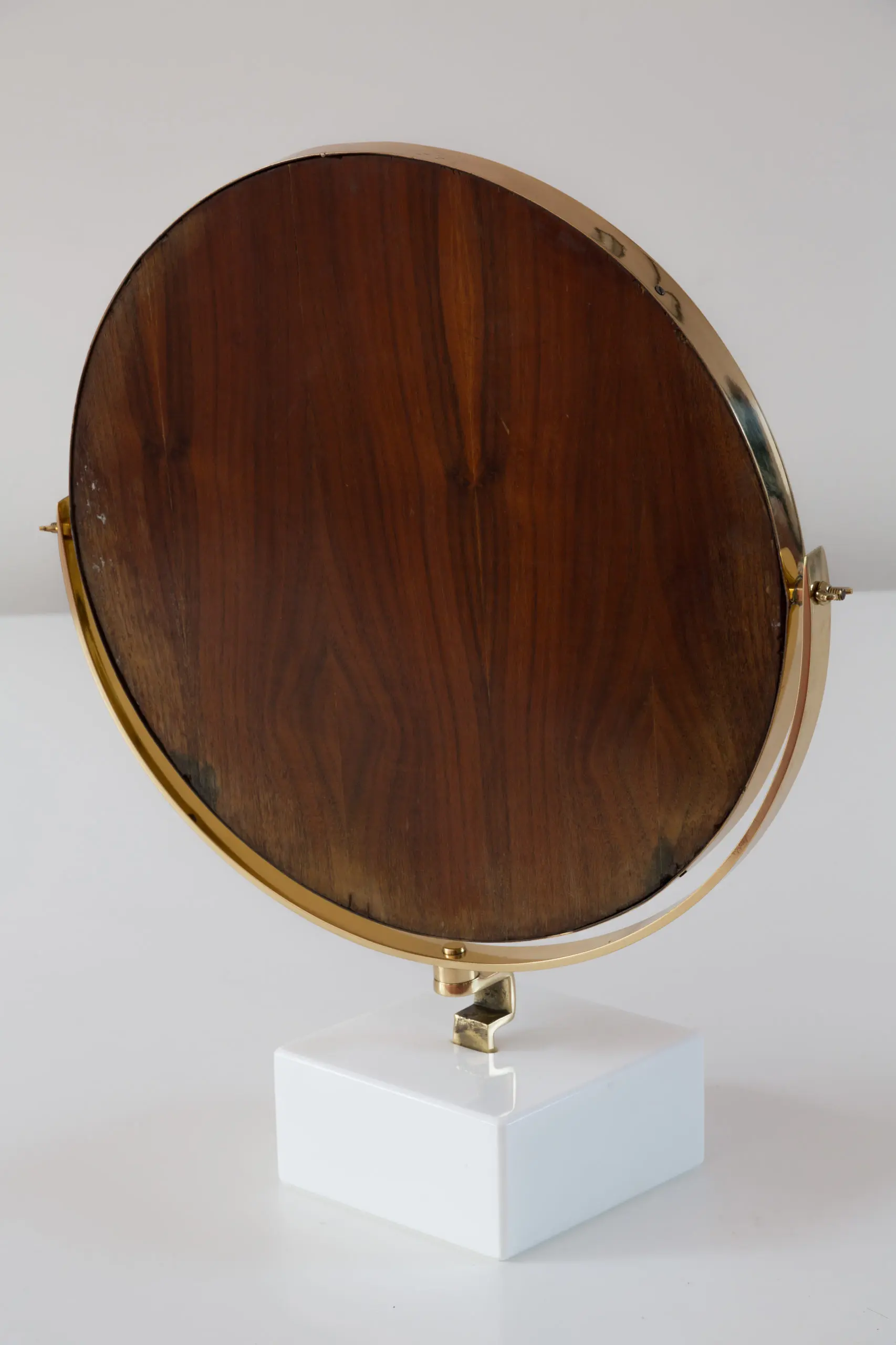 GIO PONTI vanity mirror "Fontana Arte" on white Carrara marble block,1955 — image 3