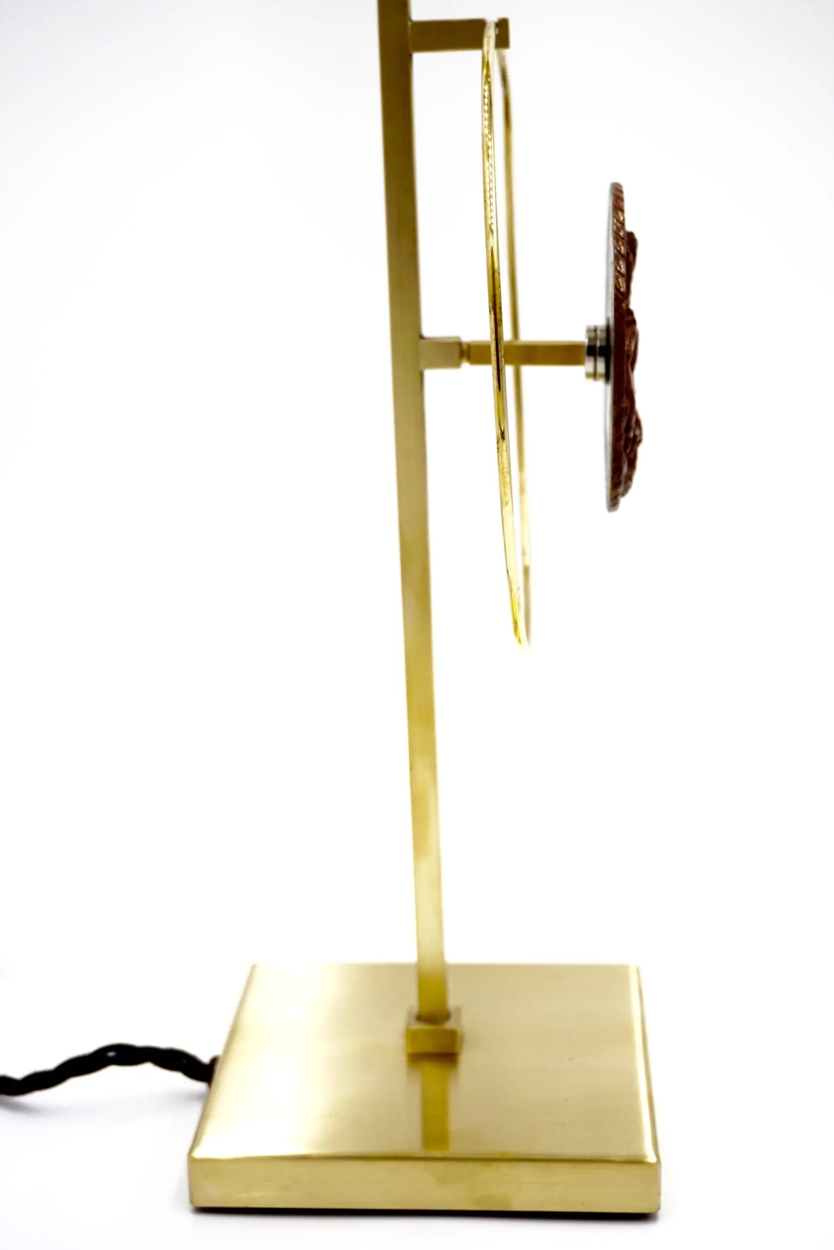 "Masterpieces of light" brass table lamp with Van Vianen copper sculpture XVII° — photo 11