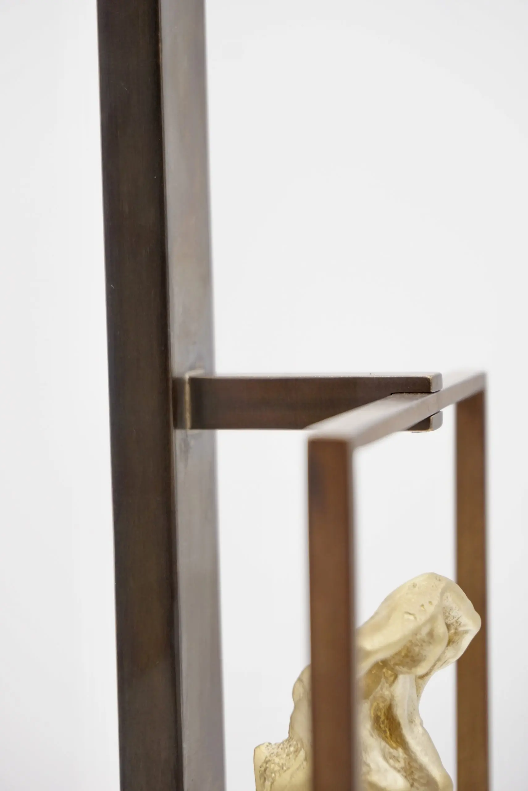 Pair of LUCIO FONTANA sculptures bronze female figures table lamps, 1950-2021 — photo 15