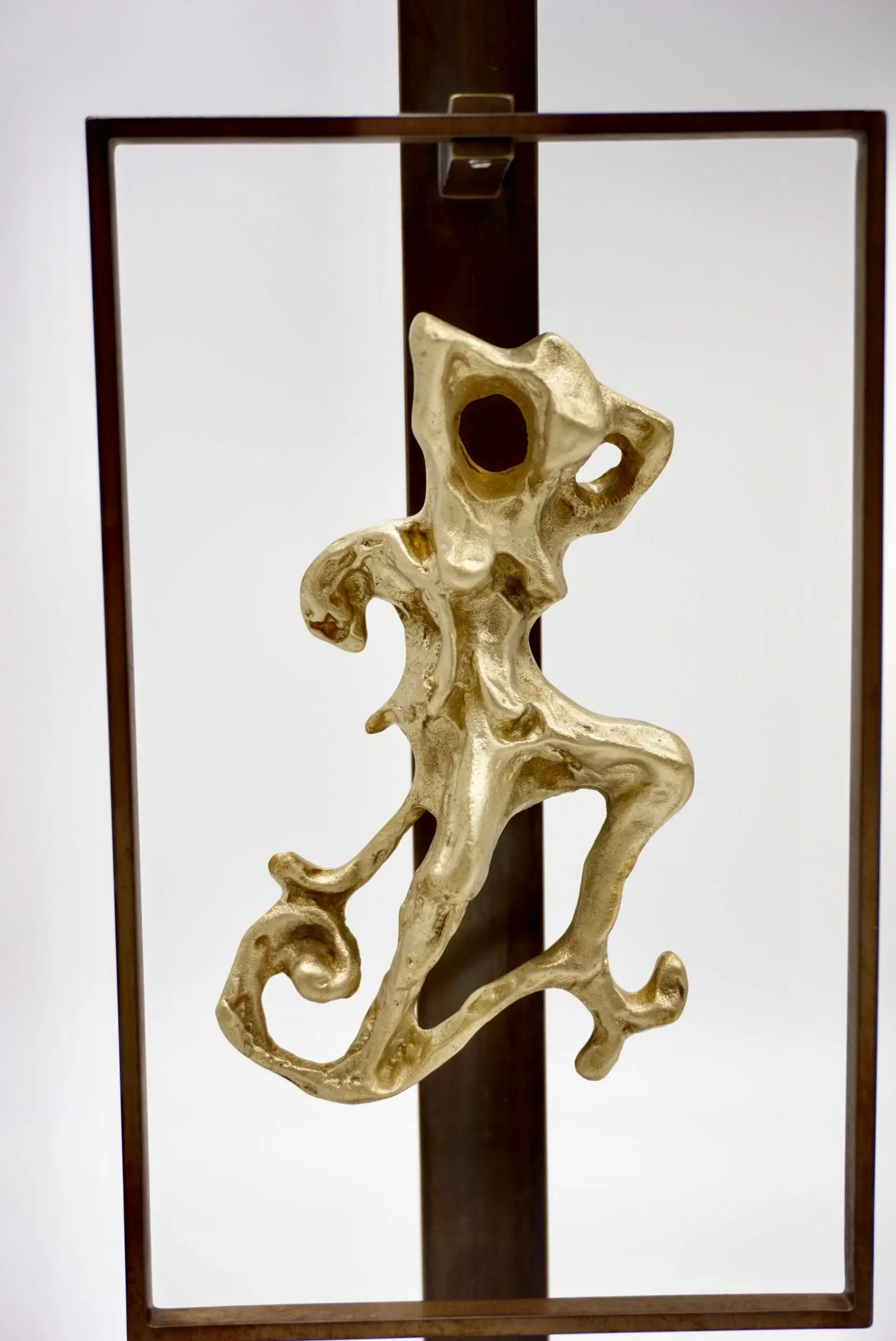 Pair of LUCIO FONTANA sculptures bronze female figures table lamps, 1950-2021 — photo 6