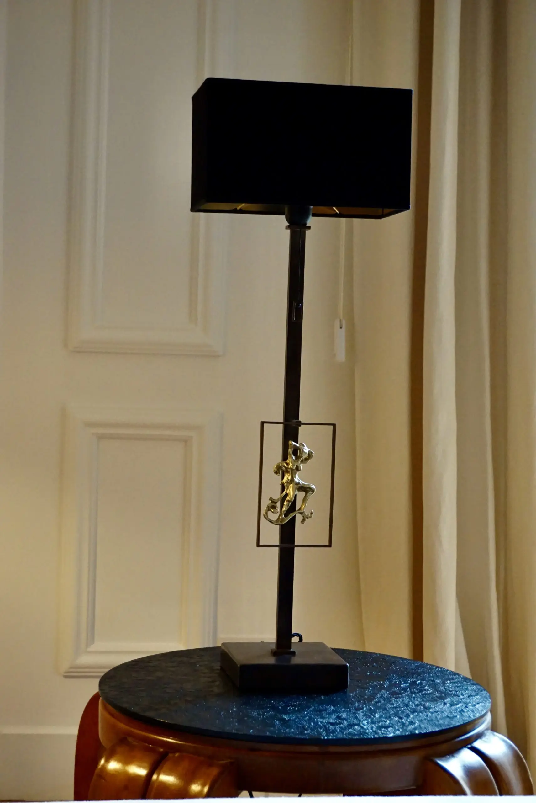 Pair of LUCIO FONTANA sculptures bronze female figures table lamps, 1950-2021 — photo 20