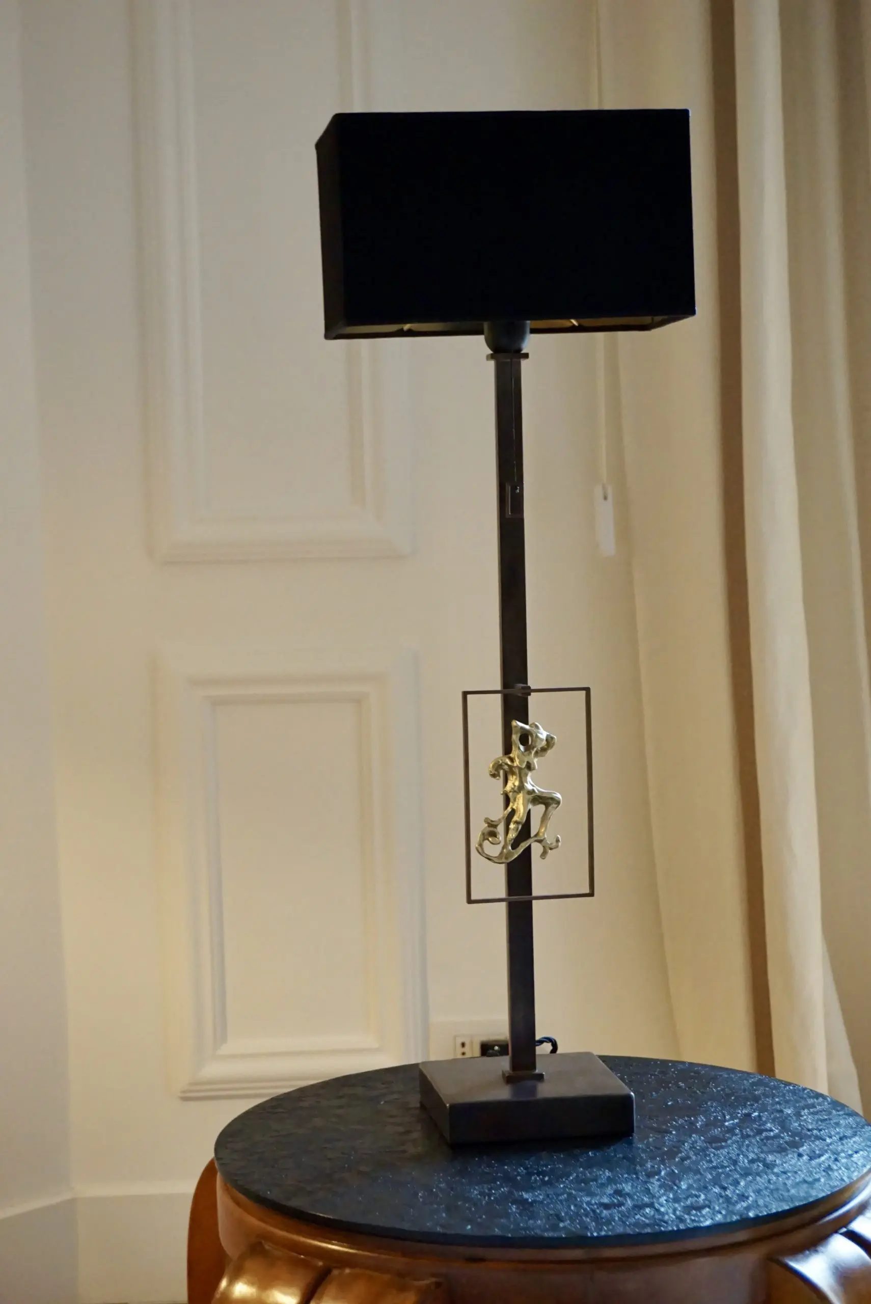 Pair of LUCIO FONTANA sculptures bronze female figures table lamps, 1950-2021 — photo 19
