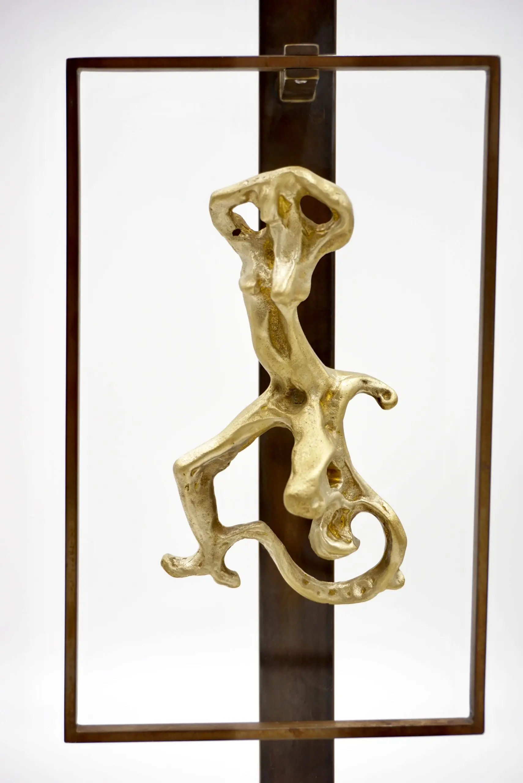 Pair of LUCIO FONTANA sculptures bronze female figures table lamps, 1950-2021 — photo 12