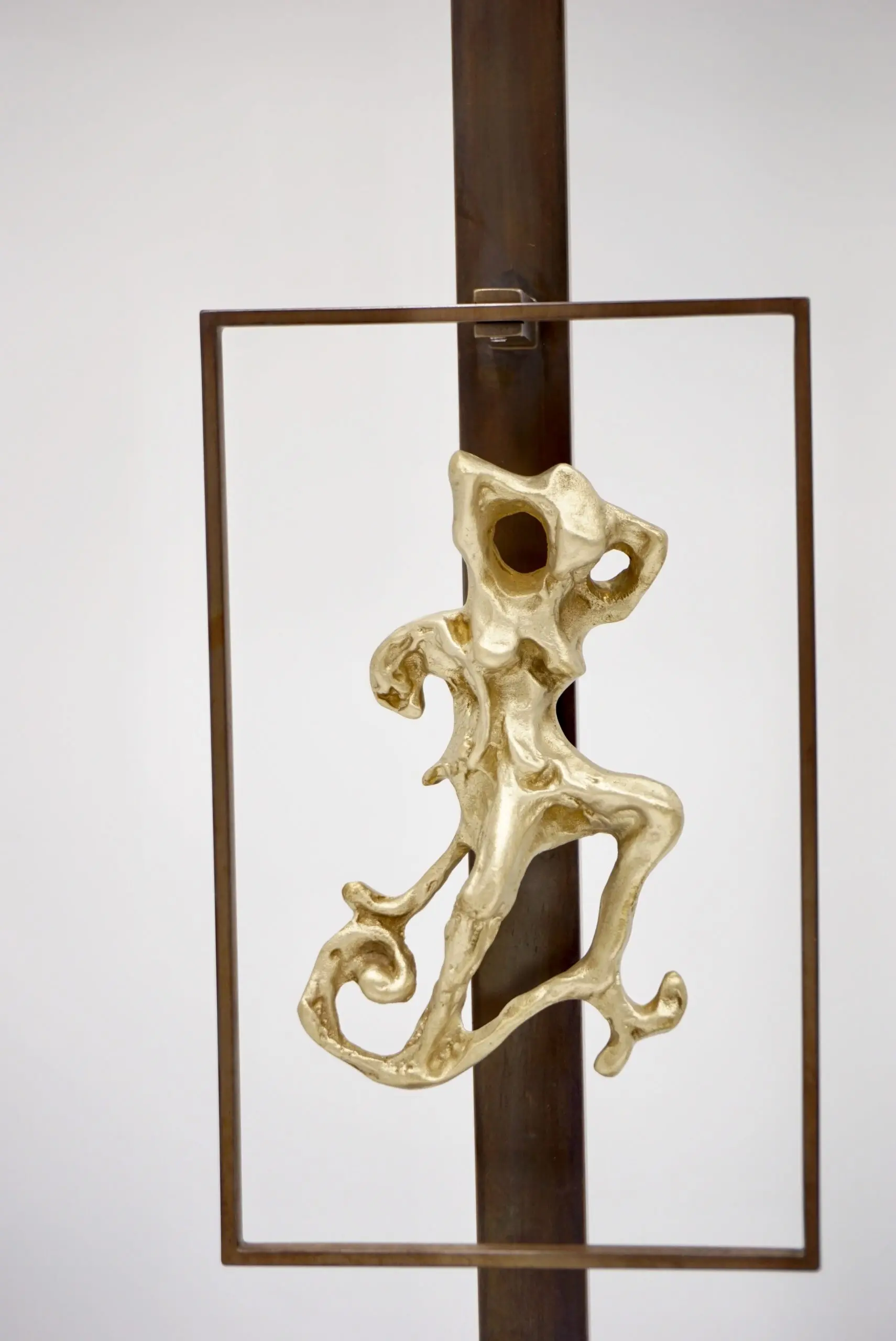 Pair of LUCIO FONTANA sculptures bronze female figures table lamps, 1950-2021 — photo 4