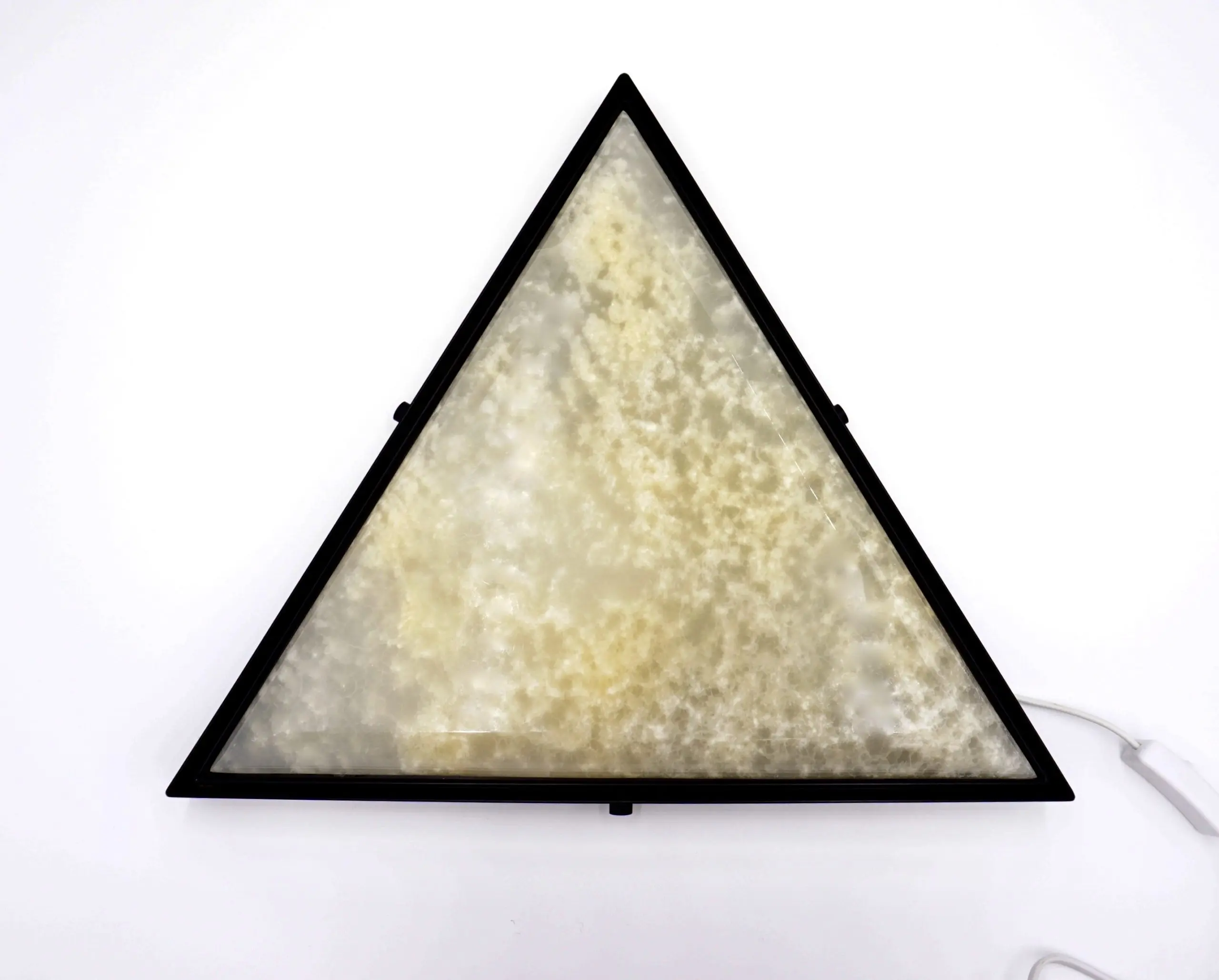 large onyx triangular " Archimede" wall lamp, 2021 — image 2