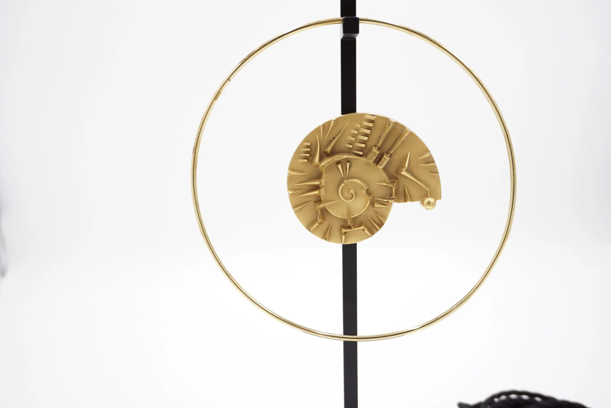 Arnaldo Pomodoro Bronze Sculpture for Borsani,Fixed on a Table Lamp,1985-2021 — image 2