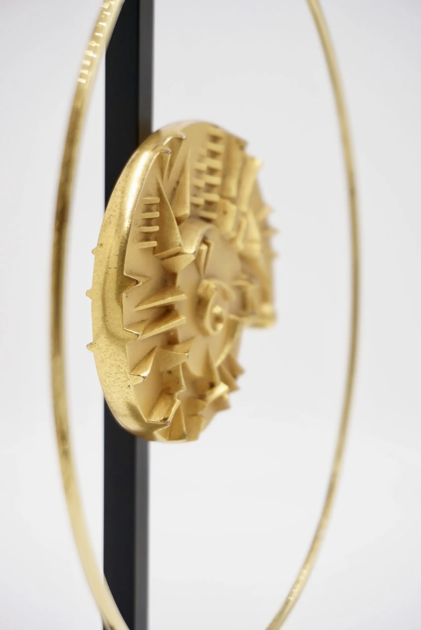 Arnaldo Pomodoro Bronze Sculpture for Borsani,Fixed on a Table Lamp,1985-2021 — photo 5