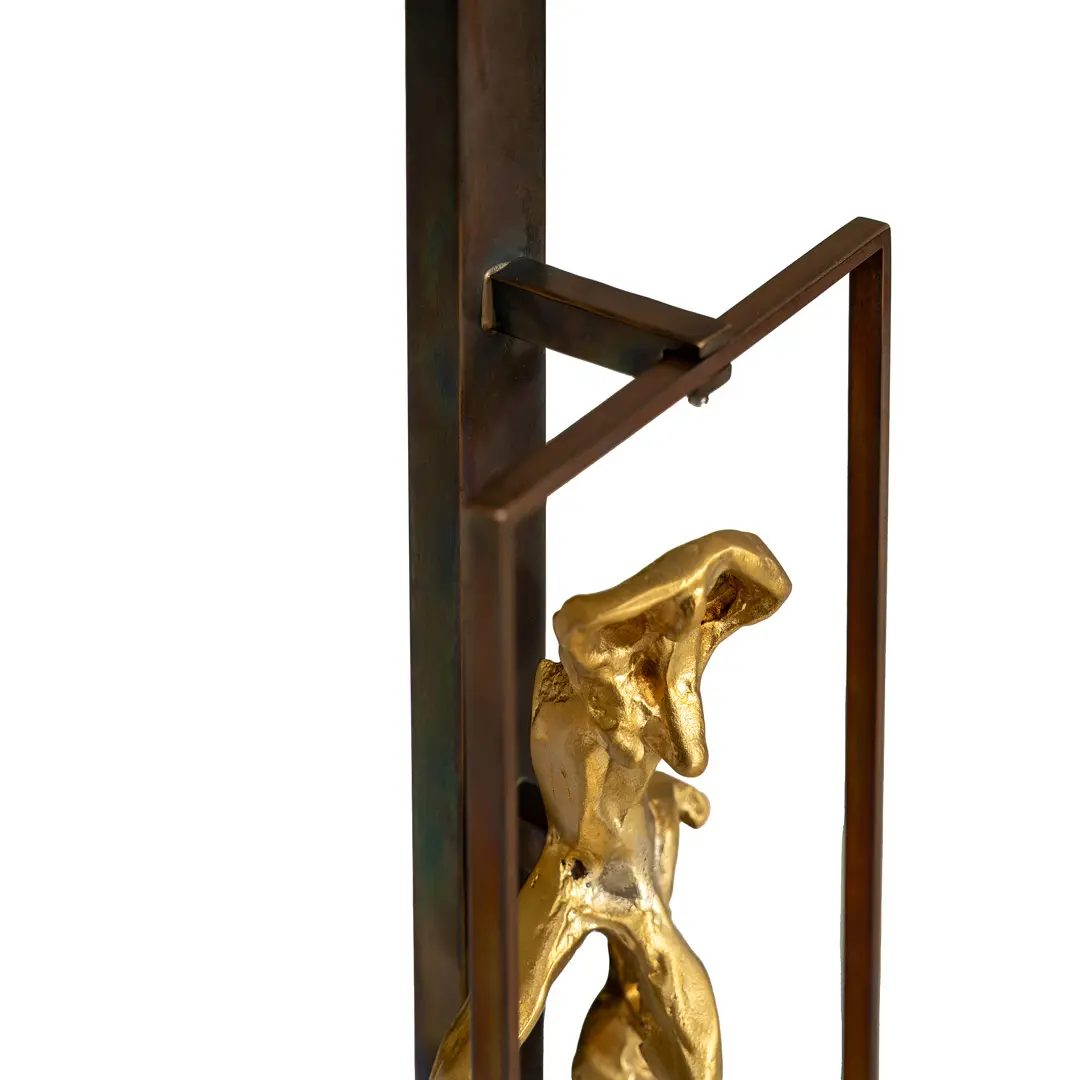 Lucio Fontana Sculpture Bronze for Borsani Fixed in Table Lamp, 1950 — image 3