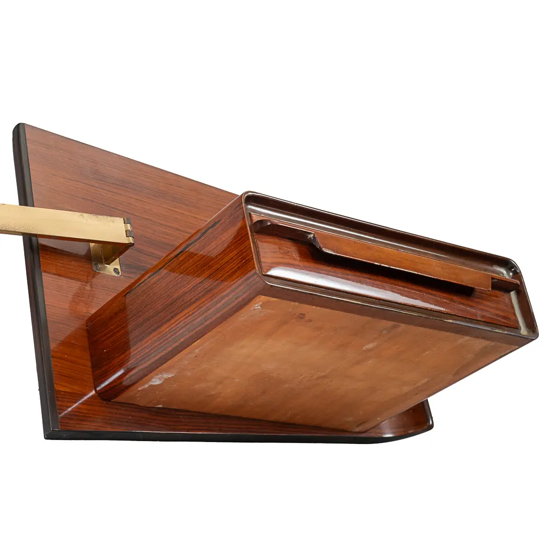 pair of unique rosewood hanging Cavatorta bedside tables, adjustable shelfs 1950 — photo 20