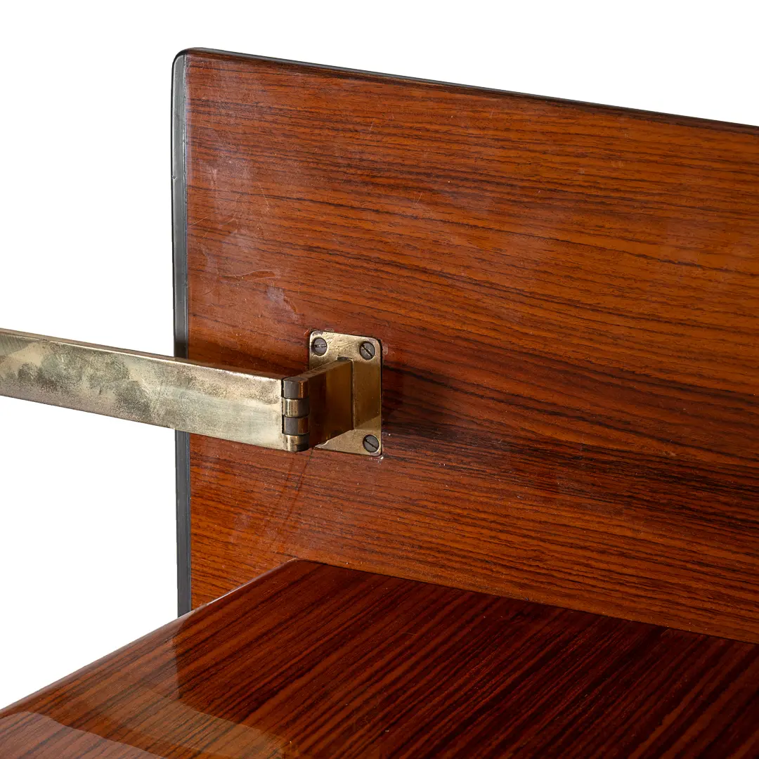 pair of unique rosewood hanging Cavatorta bedside tables, adjustable shelfs 1950 — photo 17