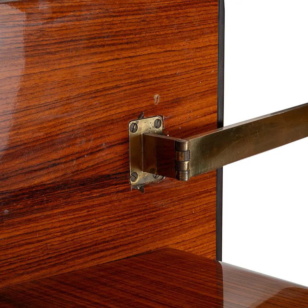 pair of unique rosewood hanging Cavatorta bedside tables, adjustable shelfs 1950 — photo 7