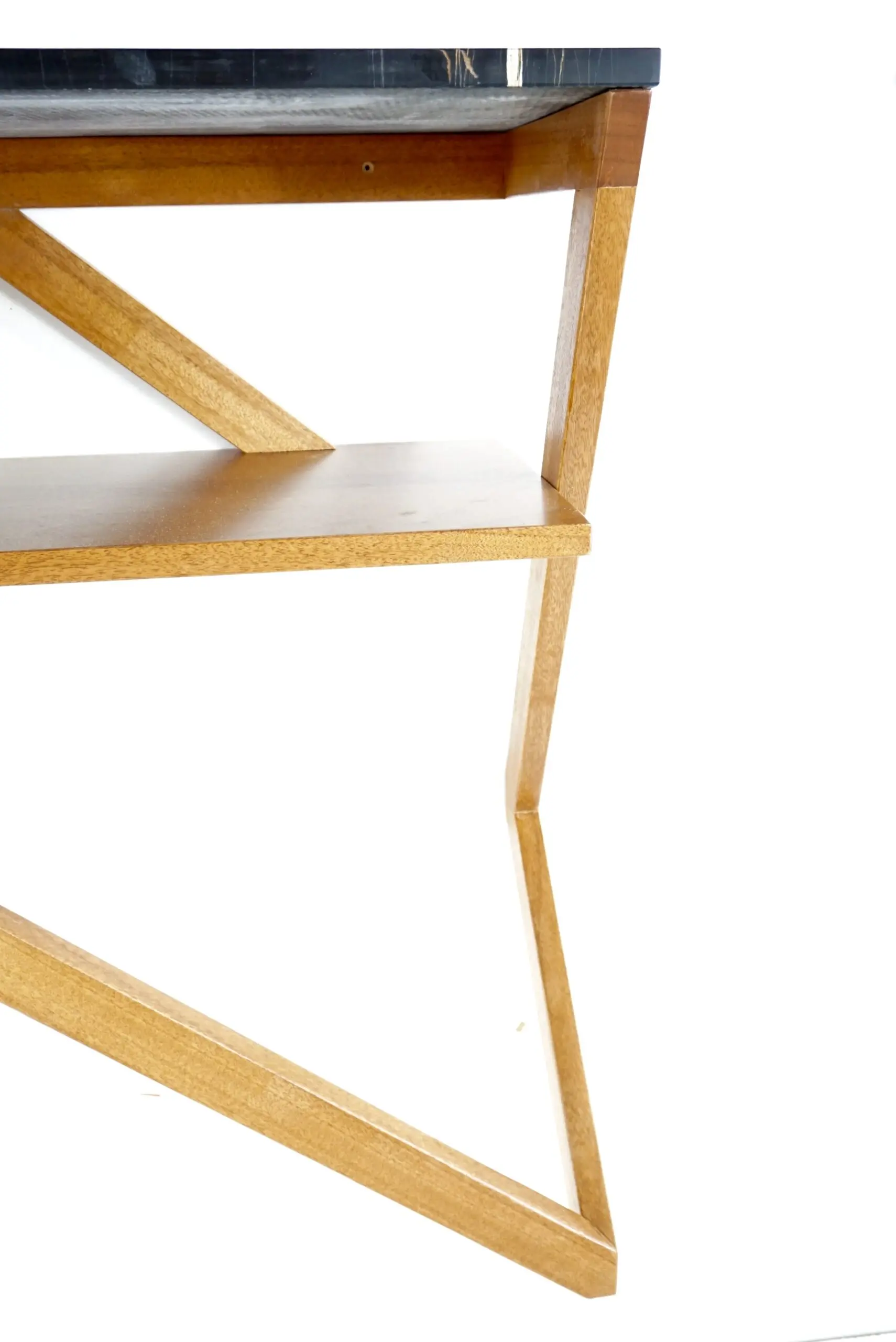 Lorenzo Ciompi "DAFNE" console wall mounted noir doree marble,teak contemporary — photo 6