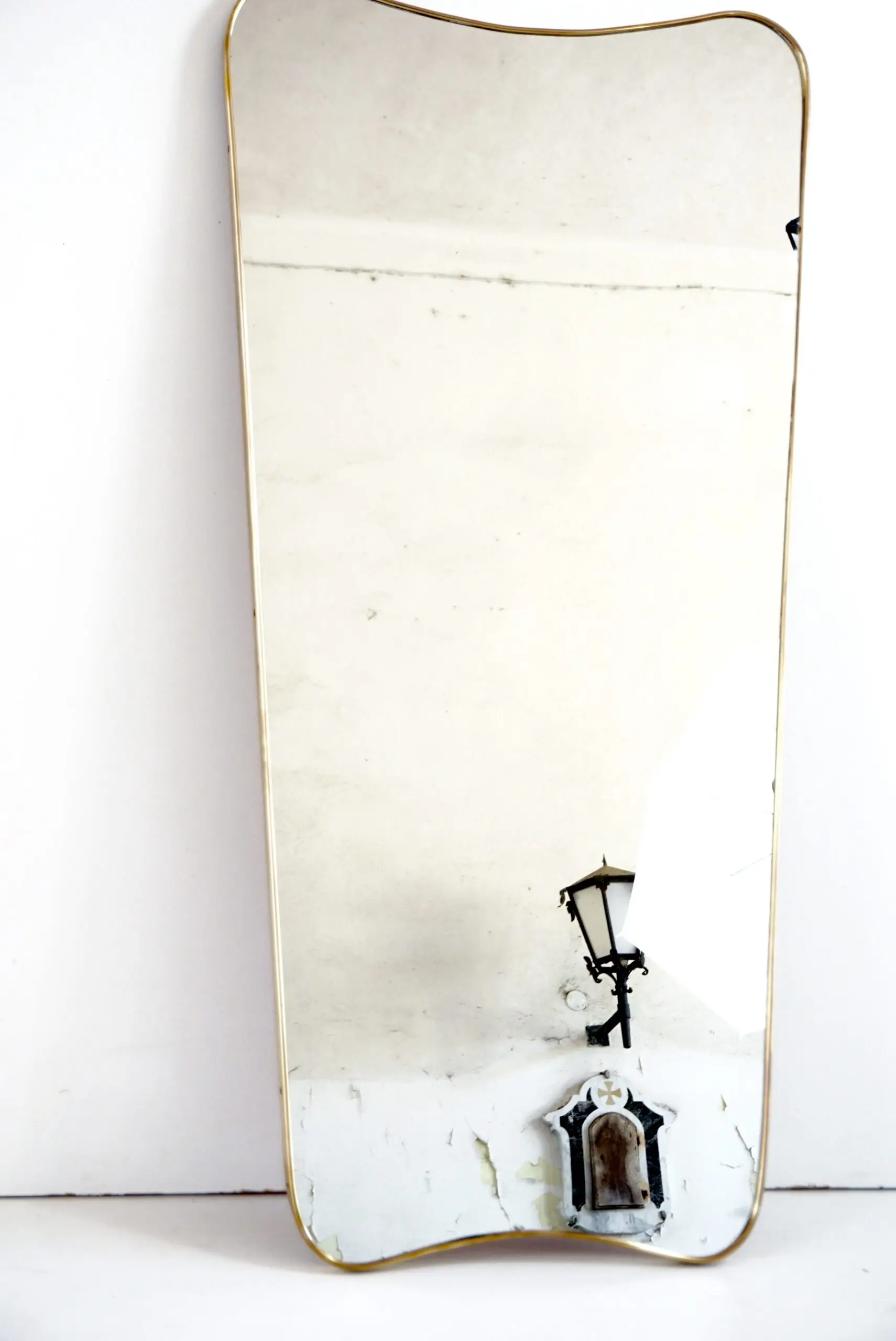 large Gio Ponti wall mirror from Hotel Bristol Merano by Fontana Arte , 1950 — image 3