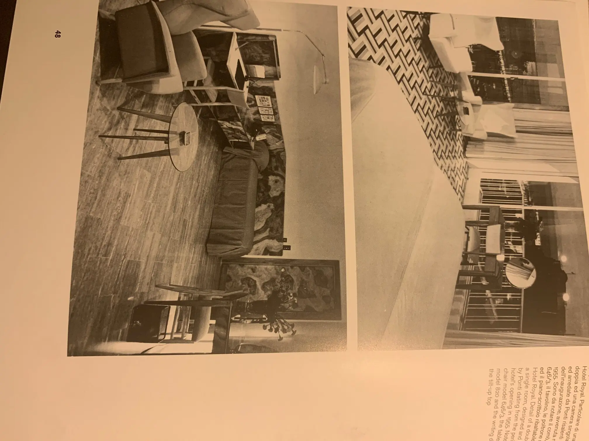 pair of large Gio Ponti cherrywood boiserie panels from Hotel Royal, Naples 1955 — photo 12