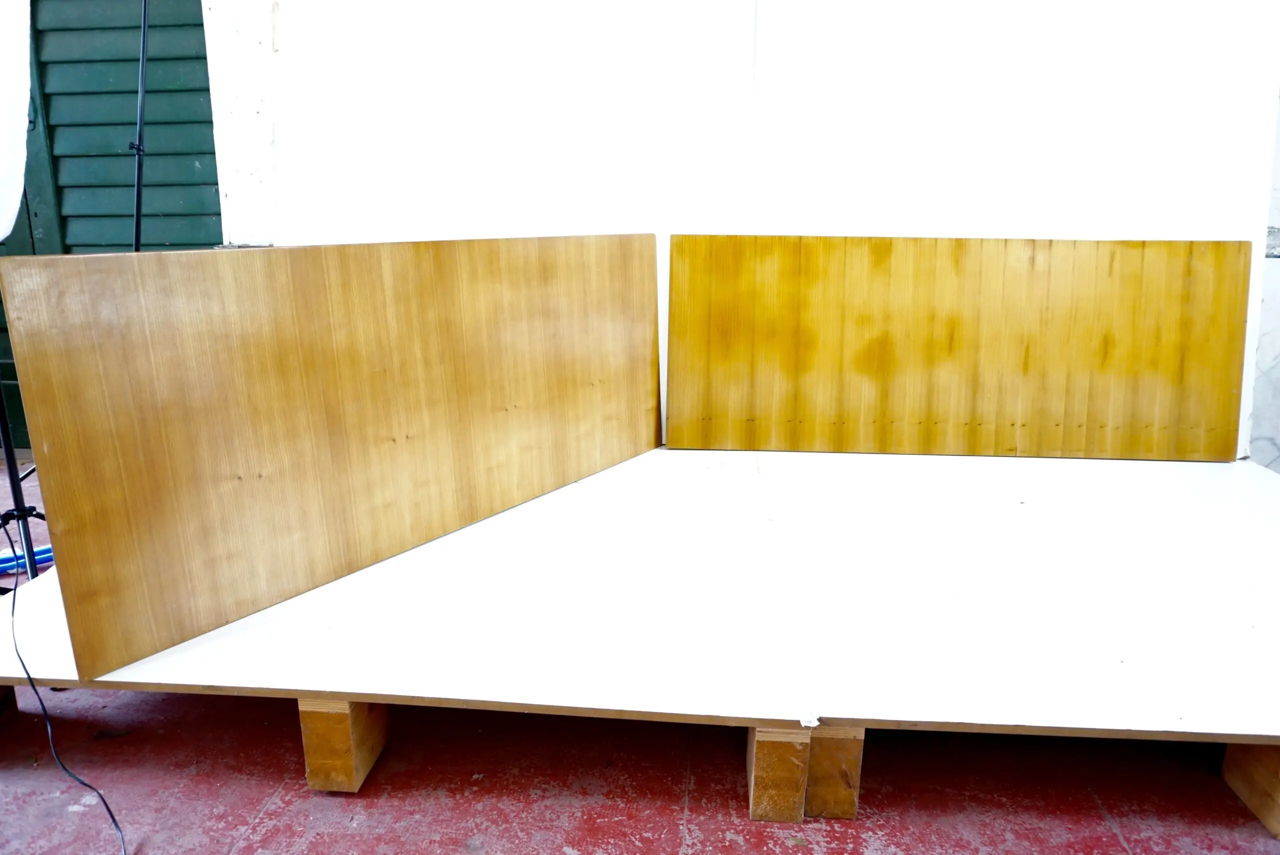 pair of large Gio Ponti cherrywood boiserie panels from Hotel Royal, Naples 1955 — image 2