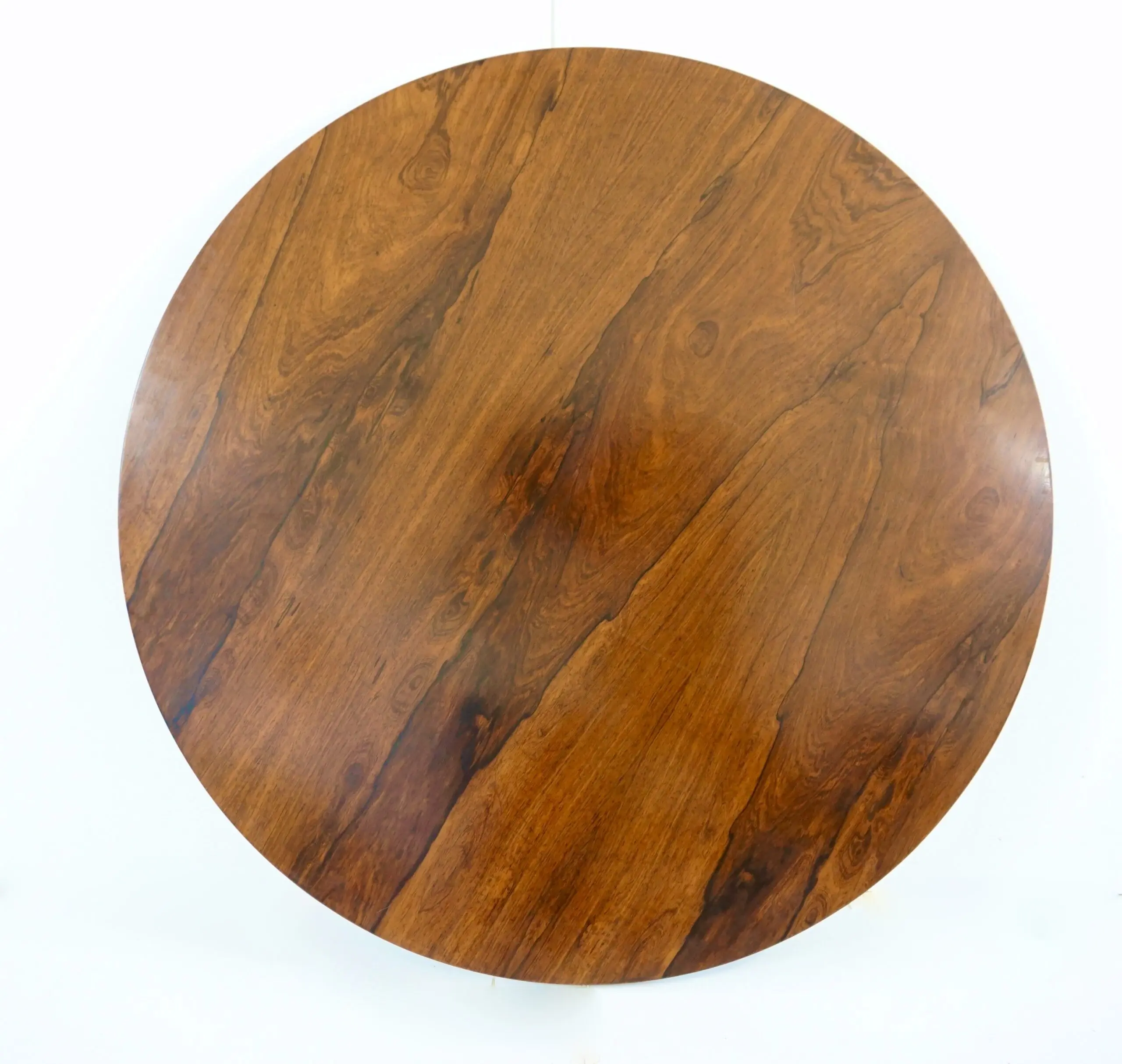 stunning  Carlo De Carli large wood veneer round pedestal dining table, 1960 — photo 12