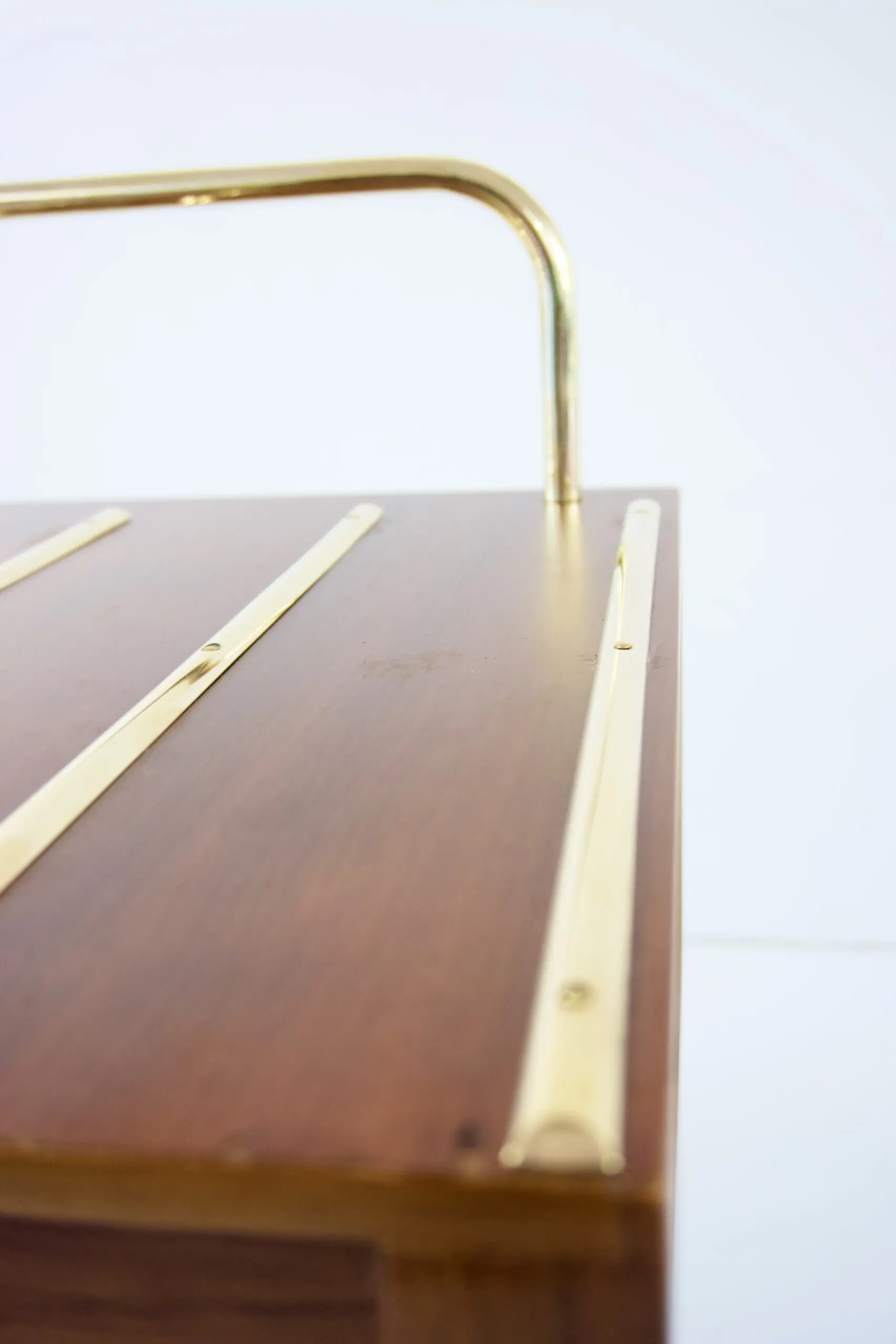 Gio Ponti Walnut Side Table, Luggage Rack for Hotel Royal Naples, 1955 — photo 5