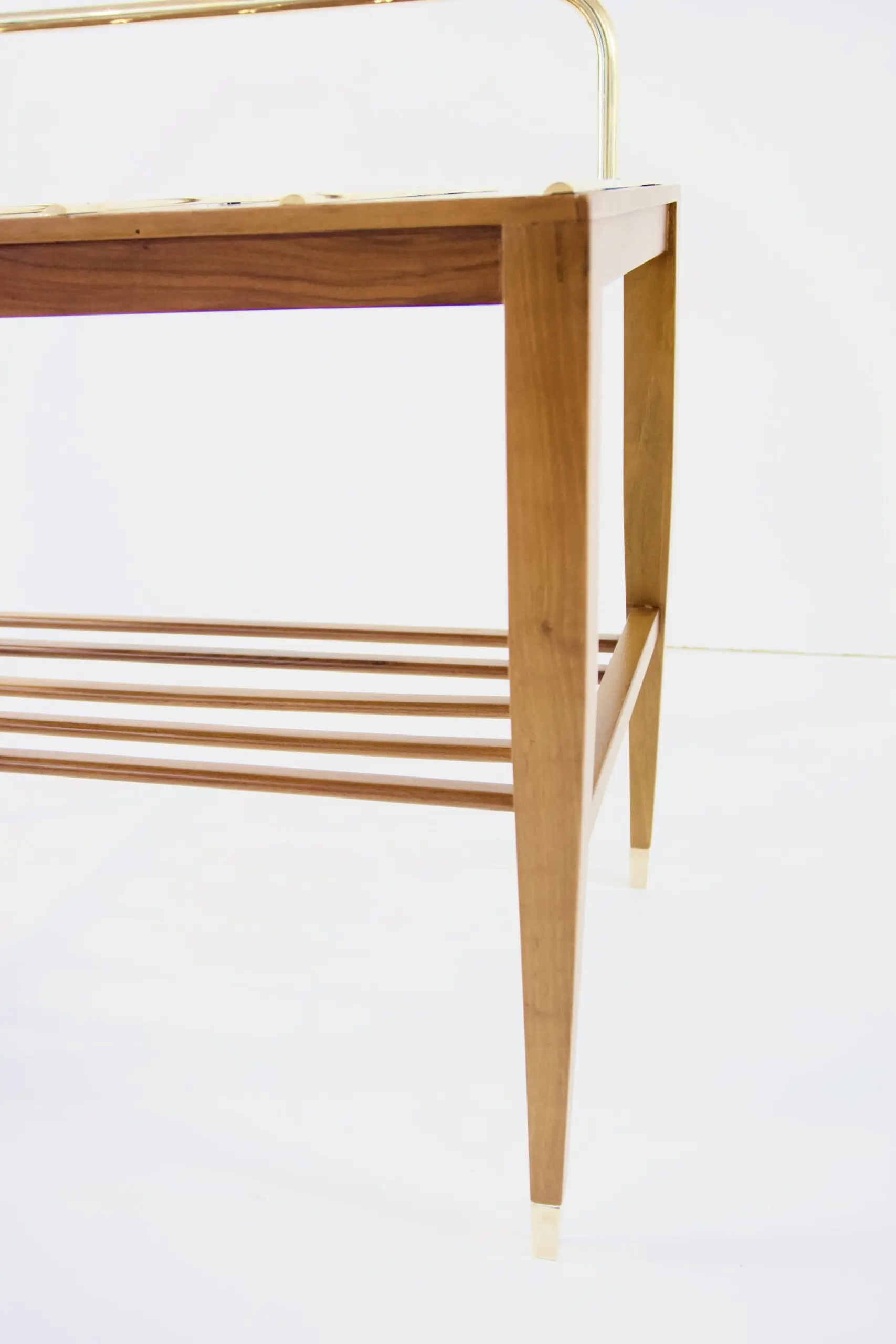 Gio Ponti Walnut Side Table, Luggage Rack for Hotel Royal Naples, 1955 — photo 6