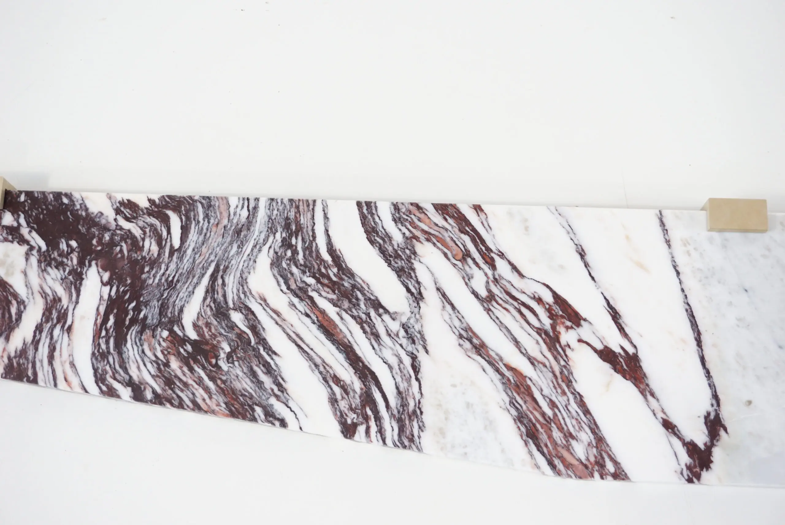 Large pair of Wall Mounted Marble, Brass Console "Angel Wings" by Lorenzo Ciompi, 2022 — photo 6