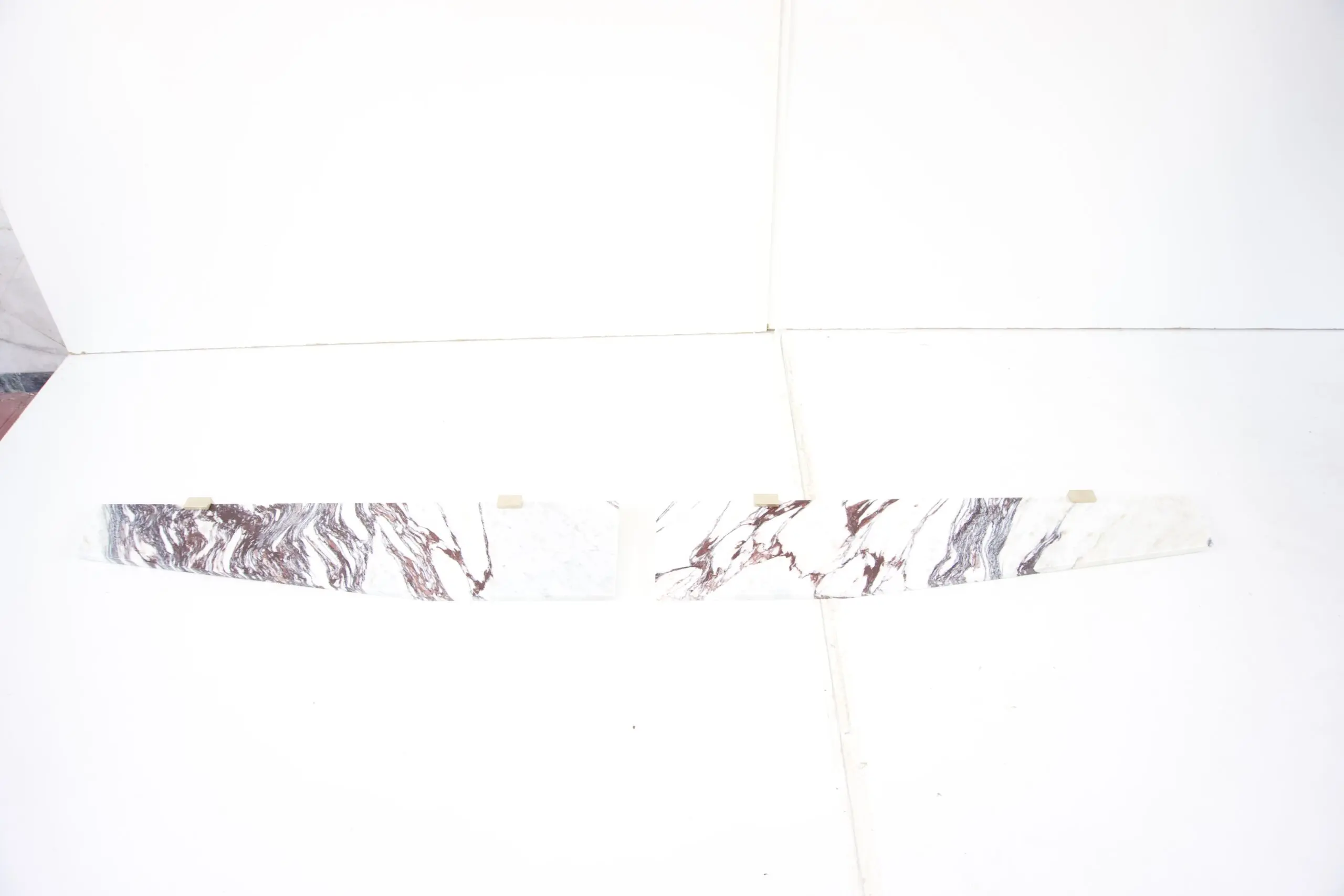 Large pair of Wall Mounted Marble, Brass Console "Angel Wings" by Lorenzo Ciompi, 2022 — image 2