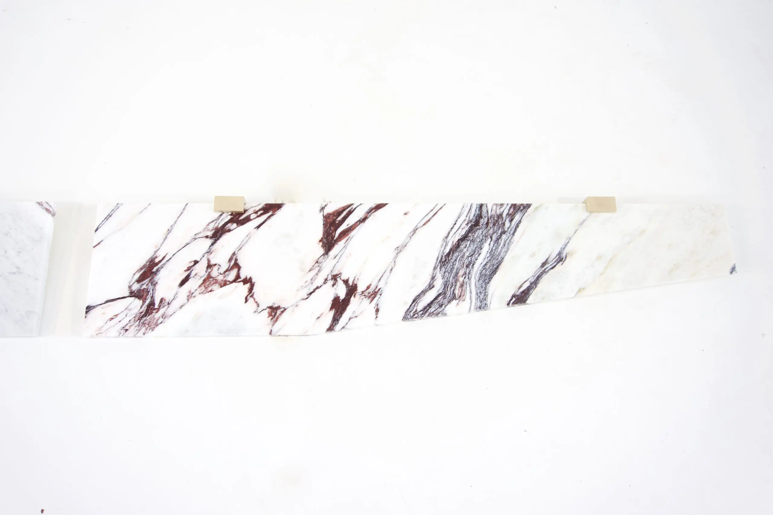 Large pair of Wall Mounted Marble, Brass Console "Angel Wings" by Lorenzo Ciompi, 2022 — photo 8
