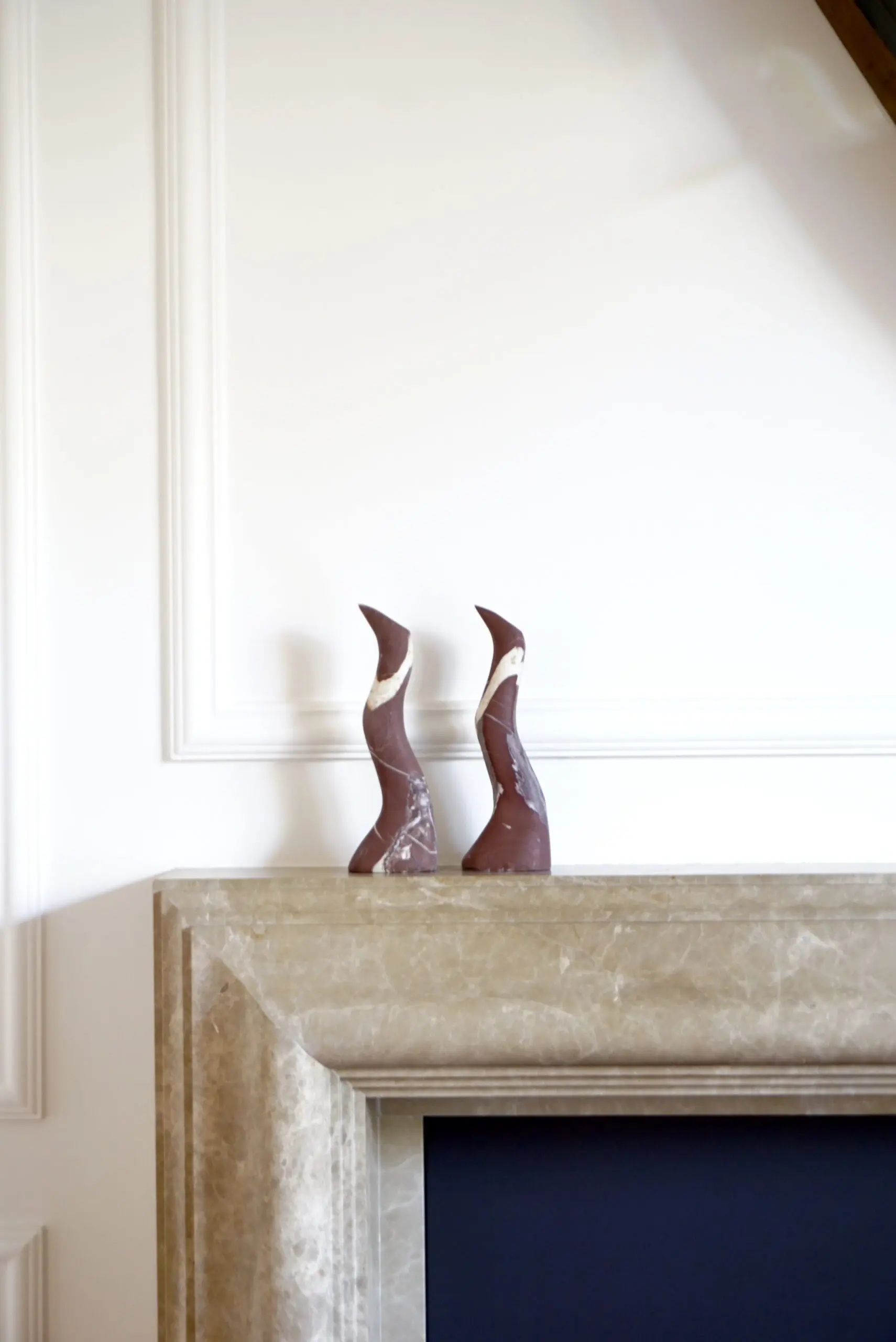 Pair of Coral Red Snake Sculptural Marble Candlesticks, by Lorenzo Ciompi 2023 — photo 21