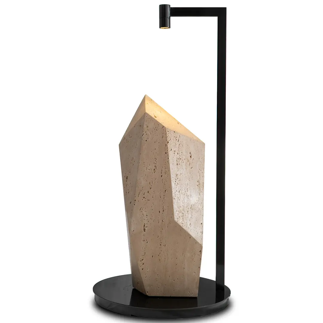 Lorenzo Ciompi "Roman Polyhedrum" Marble and Bronze Sculptural Table Lamp, 2023 — photo 4