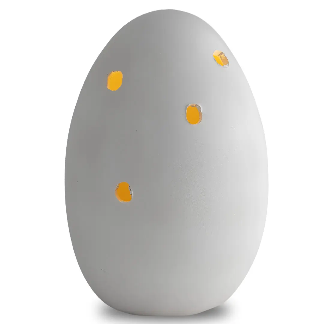 THE  ORIGIN OF GOD sculptural white ceramic table lamp, tribute to Lucio Fontana — photo 4