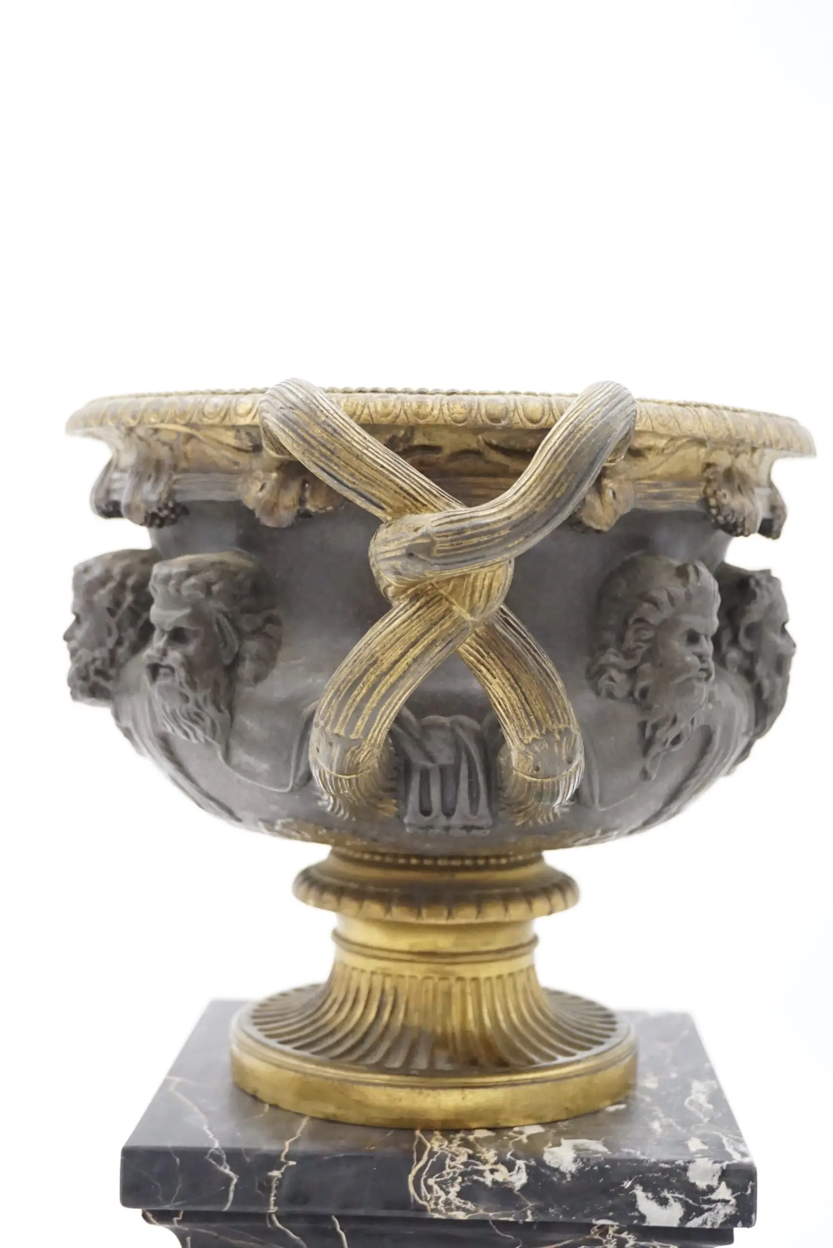 bronze and gilt Warwick vase lamp on portoro marble basis, by Barbadienne 1860 — photo 8