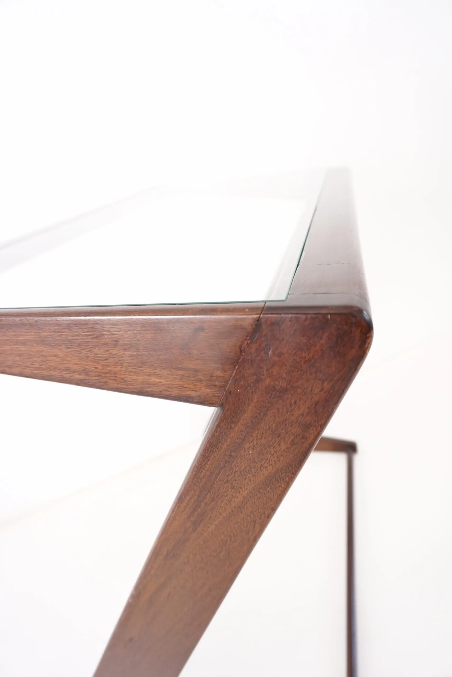 Giuseppe Scapinelli set of three nesting side tables, teak and glass, 1950 — photo 19