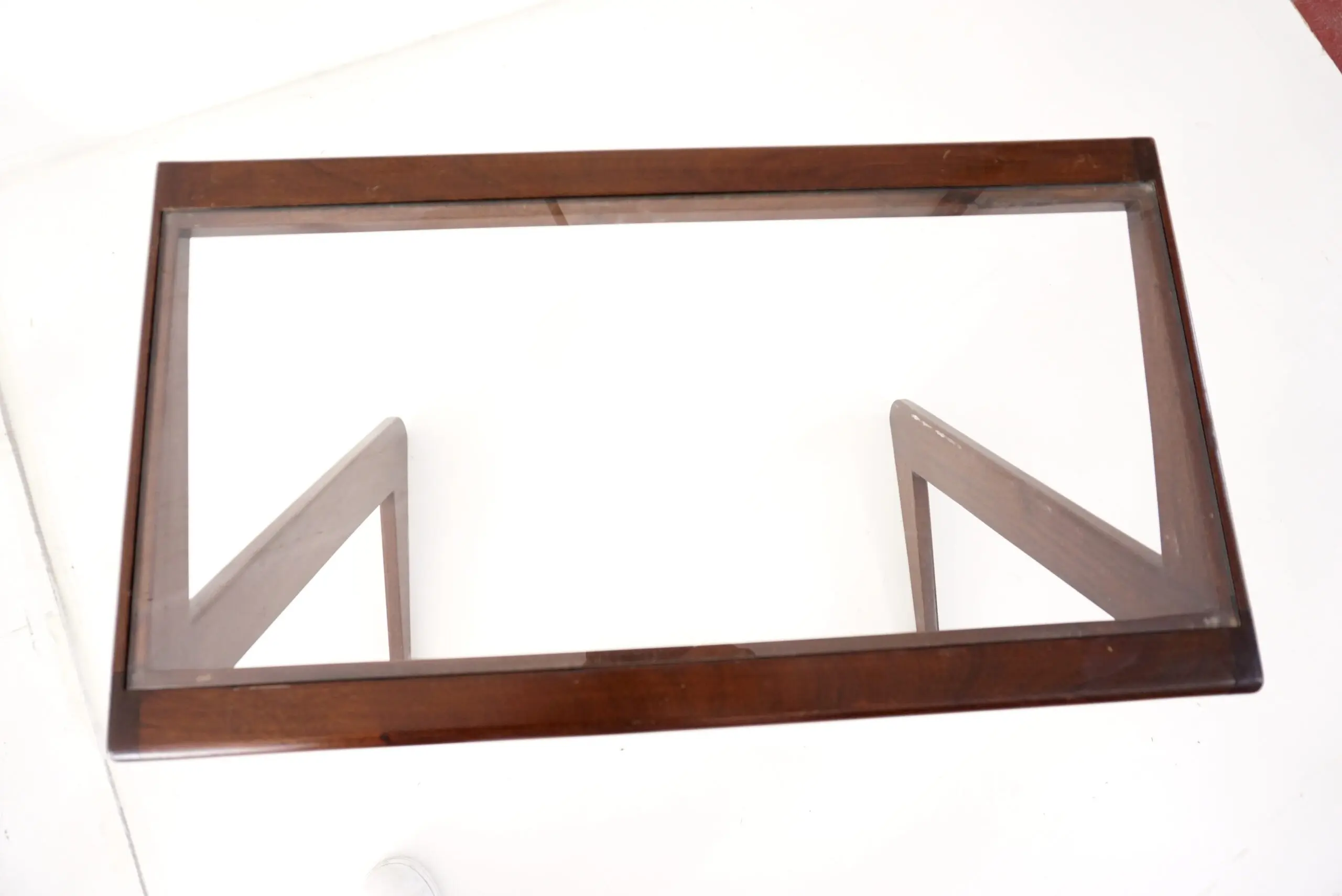 Giuseppe Scapinelli set of three nesting side tables, teak and glass, 1950 — photo 21