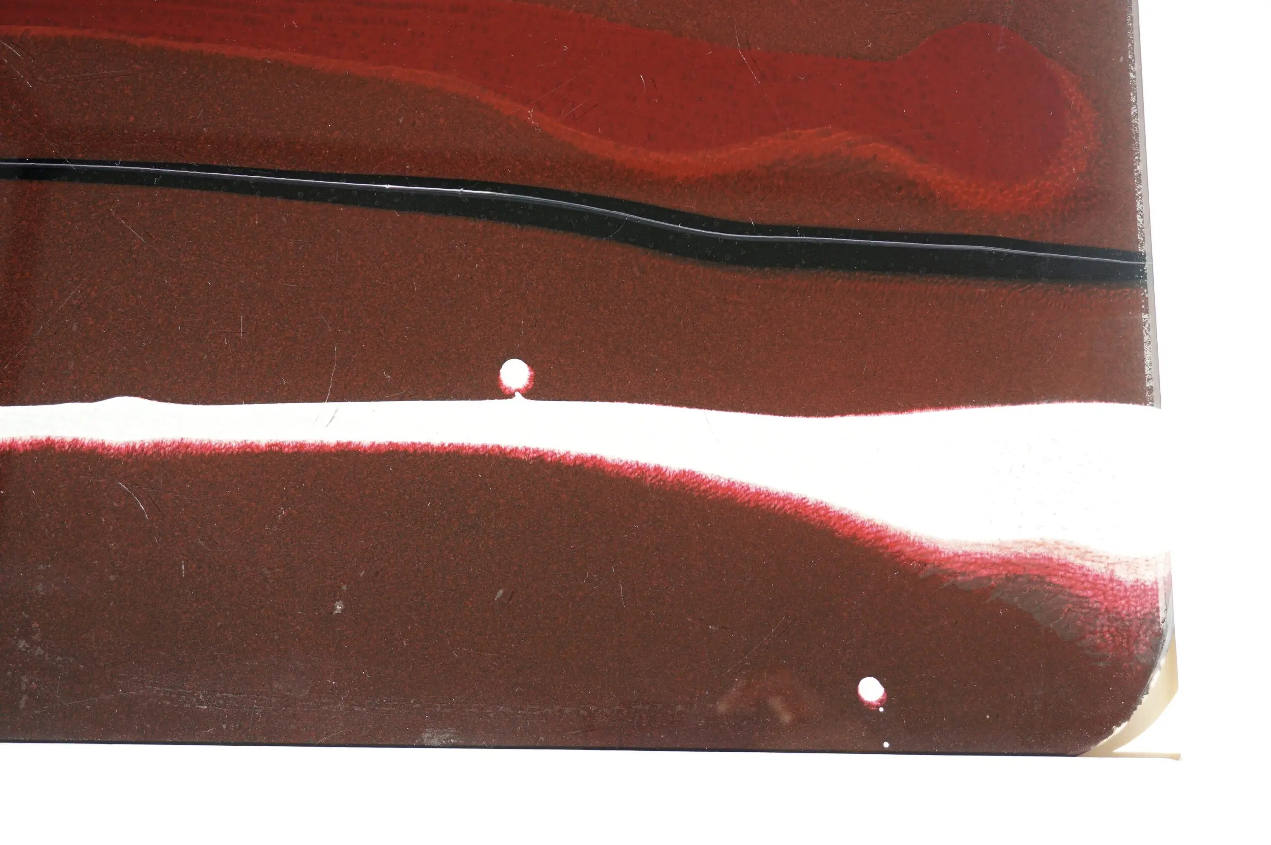Lucio Fontana "Concetto Spaziale" black, red and white oil on glass, signed 1956 — photo 11