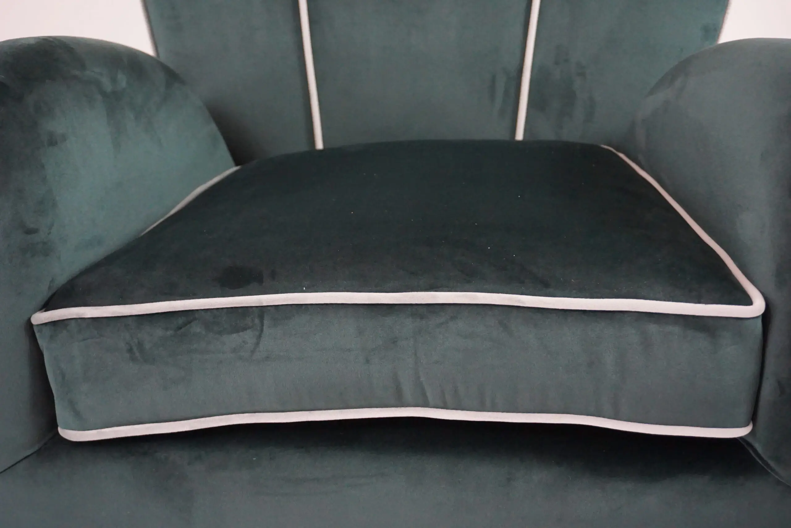 pair of green velvet  Paolo Buffa armchairs,1950 — photo 12