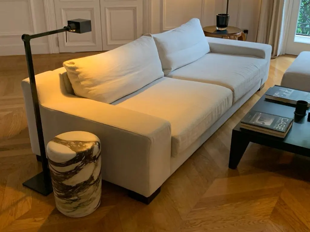 Sculptural Breccia Medicea Marble Stool "Throne of Dioniso" by Lorenzo Ciompi — photo 7