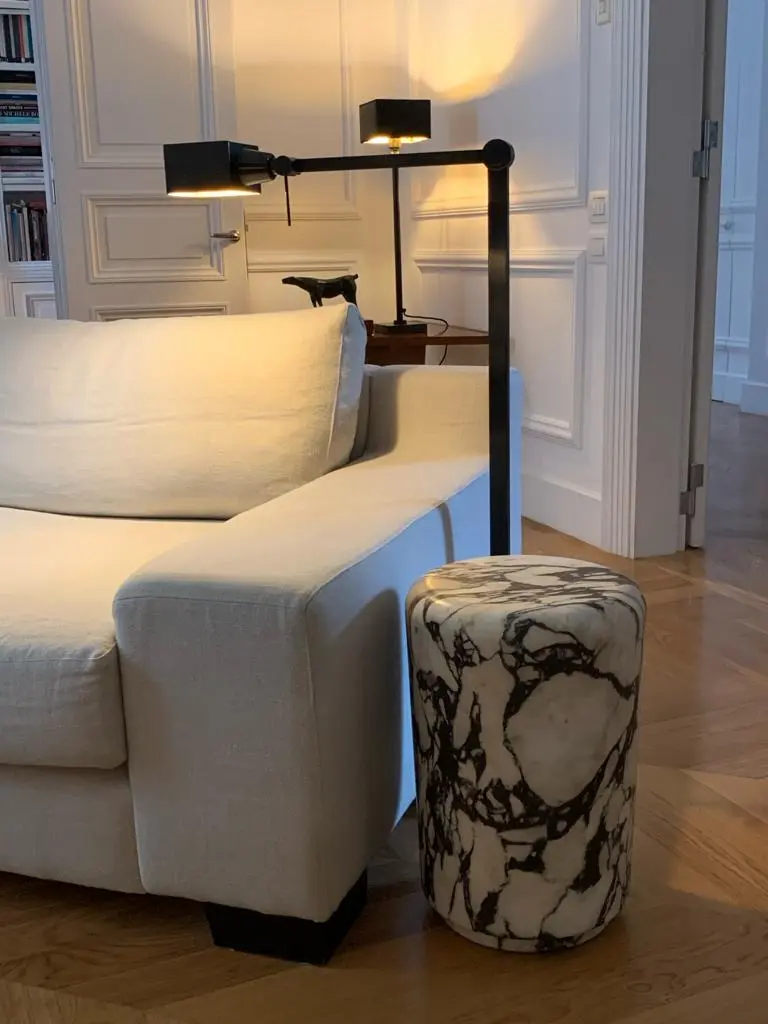 Sculptural Breccia Medicea Marble Stool "Throne of Dioniso" by Lorenzo Ciompi — photo 14