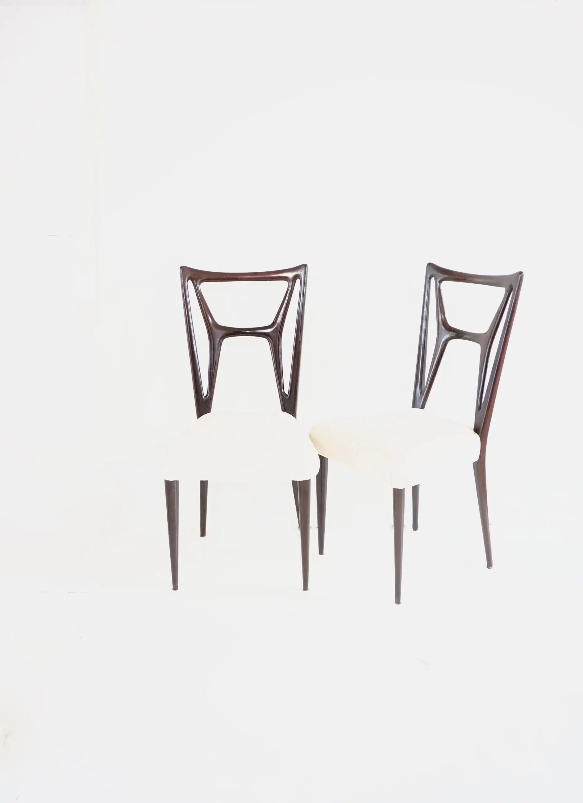 set of six Guglielmo Ulrich att. dining chairs, bentwood  H shape, velvet, 1940 — photo 7