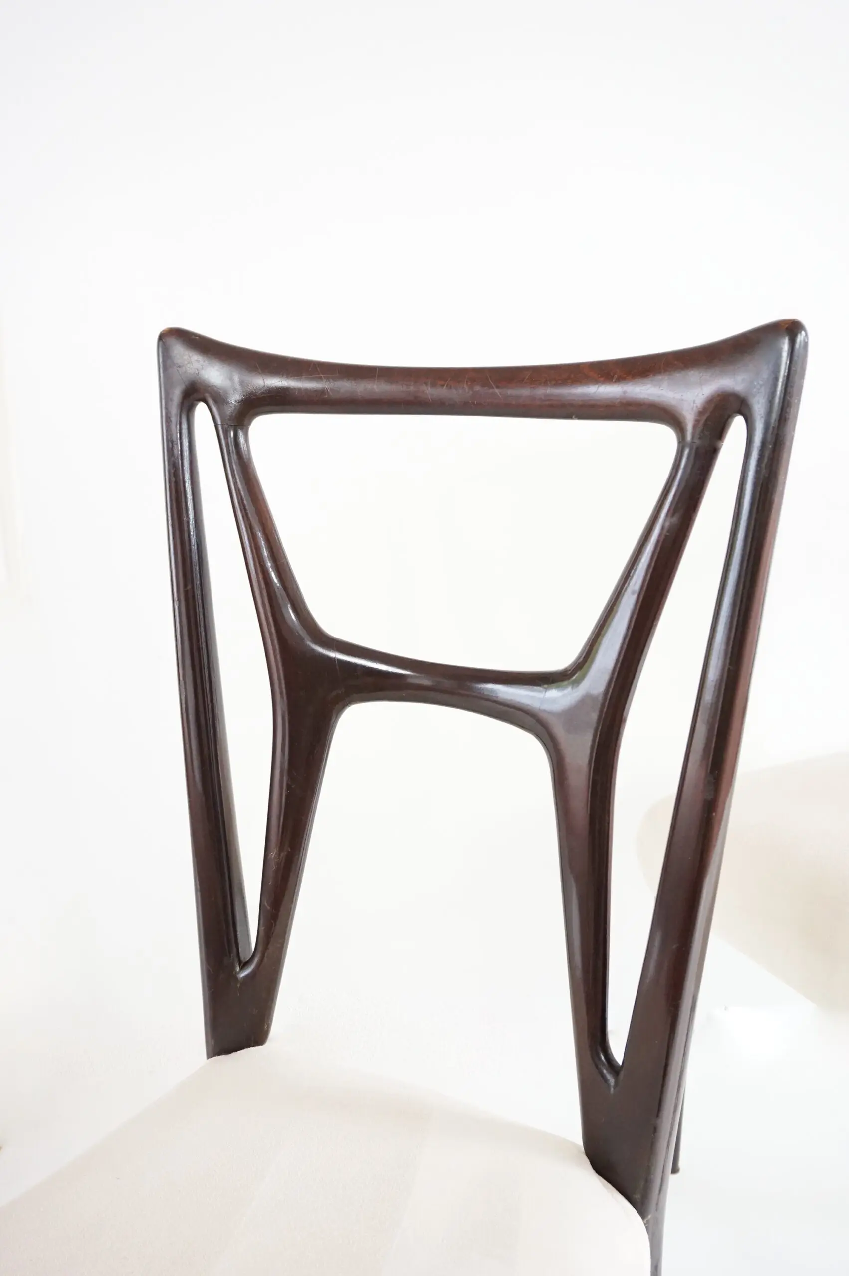 set of six Guglielmo Ulrich att. dining chairs, bentwood  H shape, velvet, 1940 — photo 8
