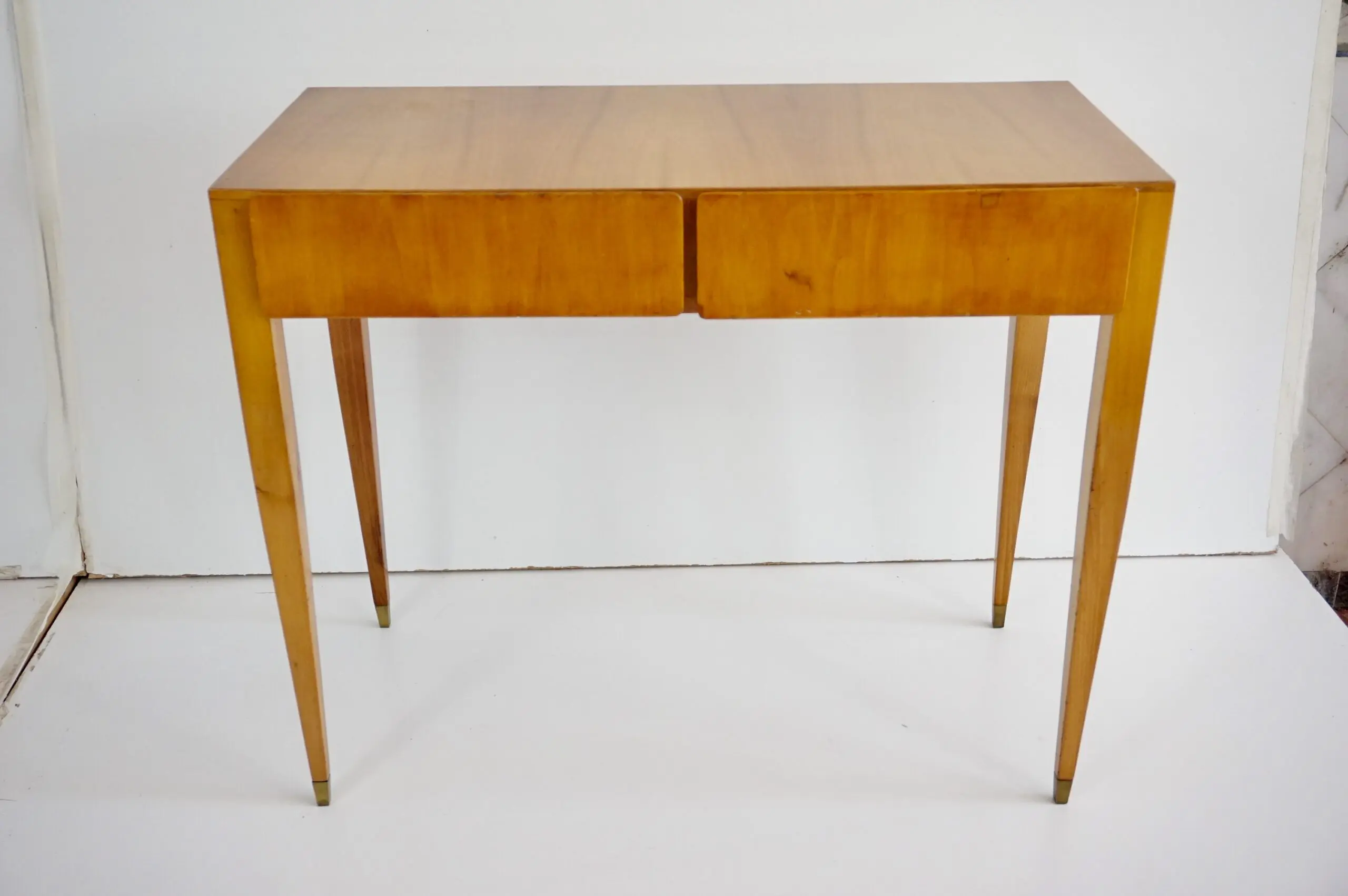 Gio Ponti Vanity desk with a brass circular mirror from Hotel Royal Naples, 1955 — photo 21