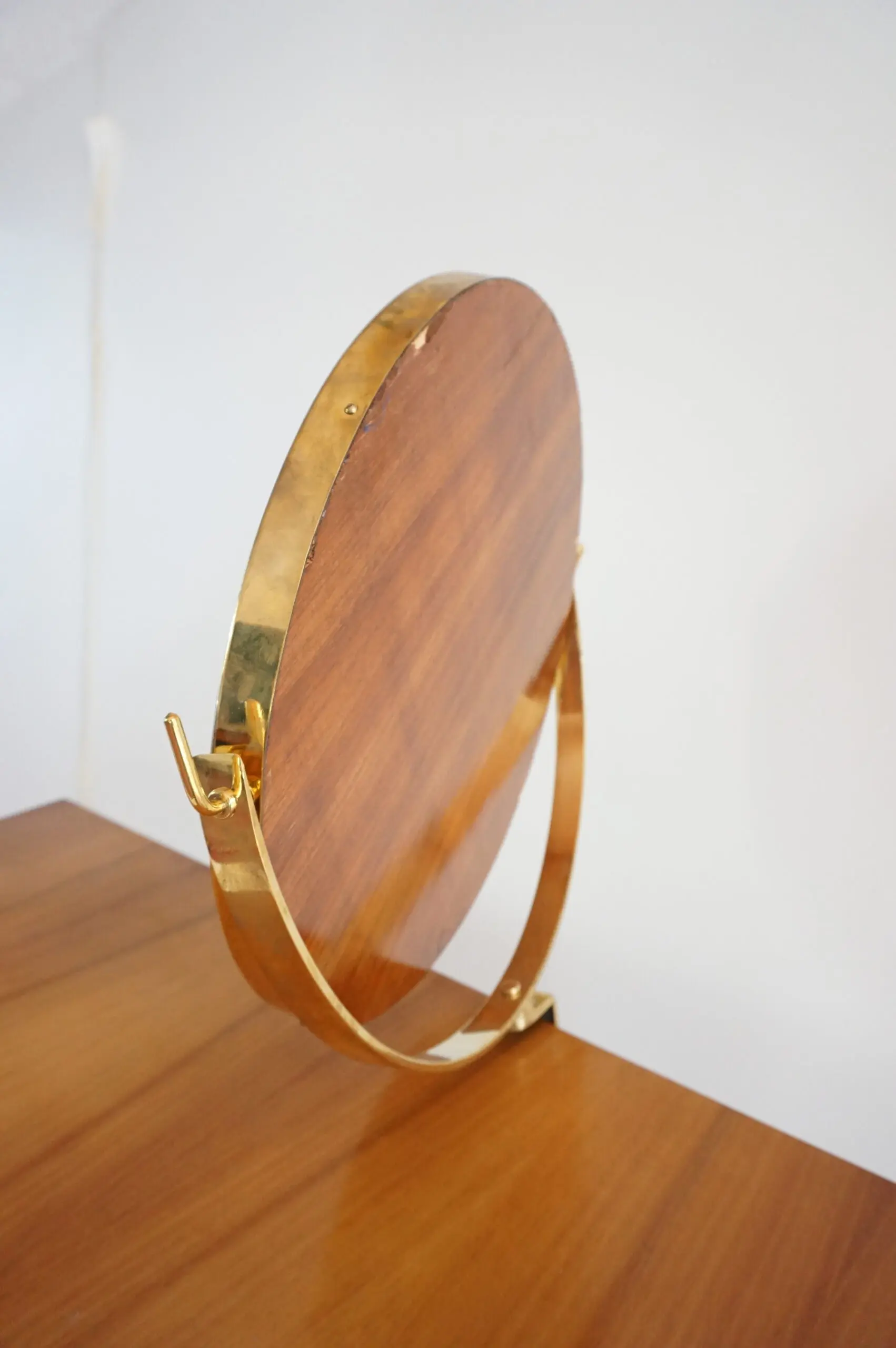 Gio Ponti Vanity desk with a brass circular mirror from Hotel Royal Naples, 1955 — photo 17