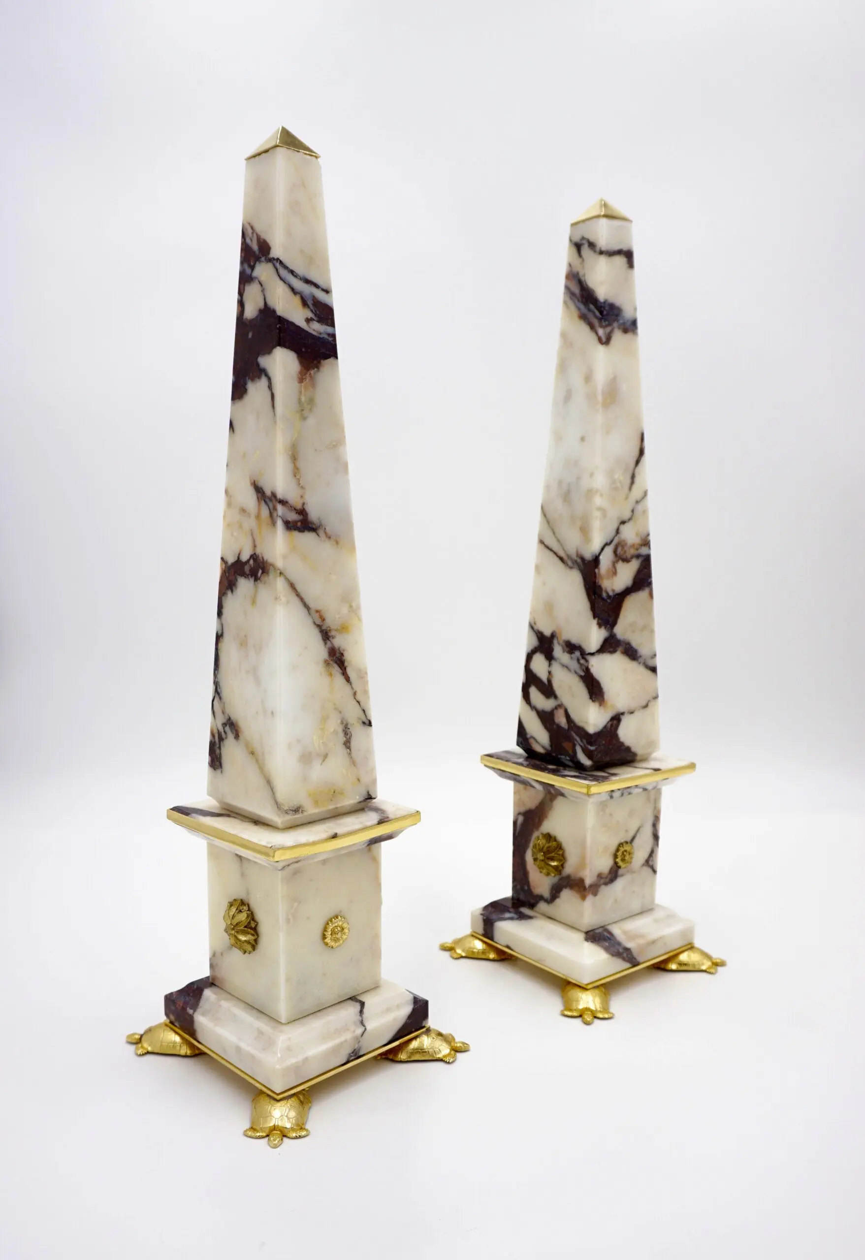 Pair of Breccia Medicea Marble and Bronze Obelisks, "Crabs", Limit.Edition 2018 — image 3