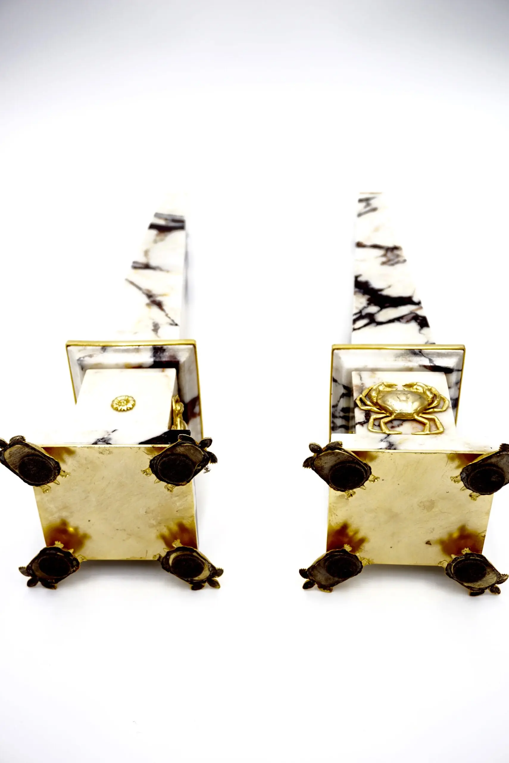 Pair of Breccia Medicea Marble and Bronze Obelisks, "Crabs", Limit.Edition 2018 — photo 11