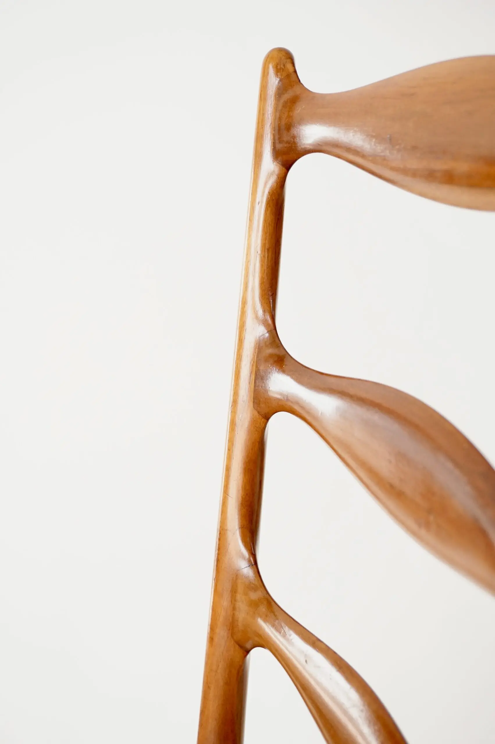 set of 8 Paolo Buffa fine high dining chairs, walnut and velvet ,  1950 — photo 9