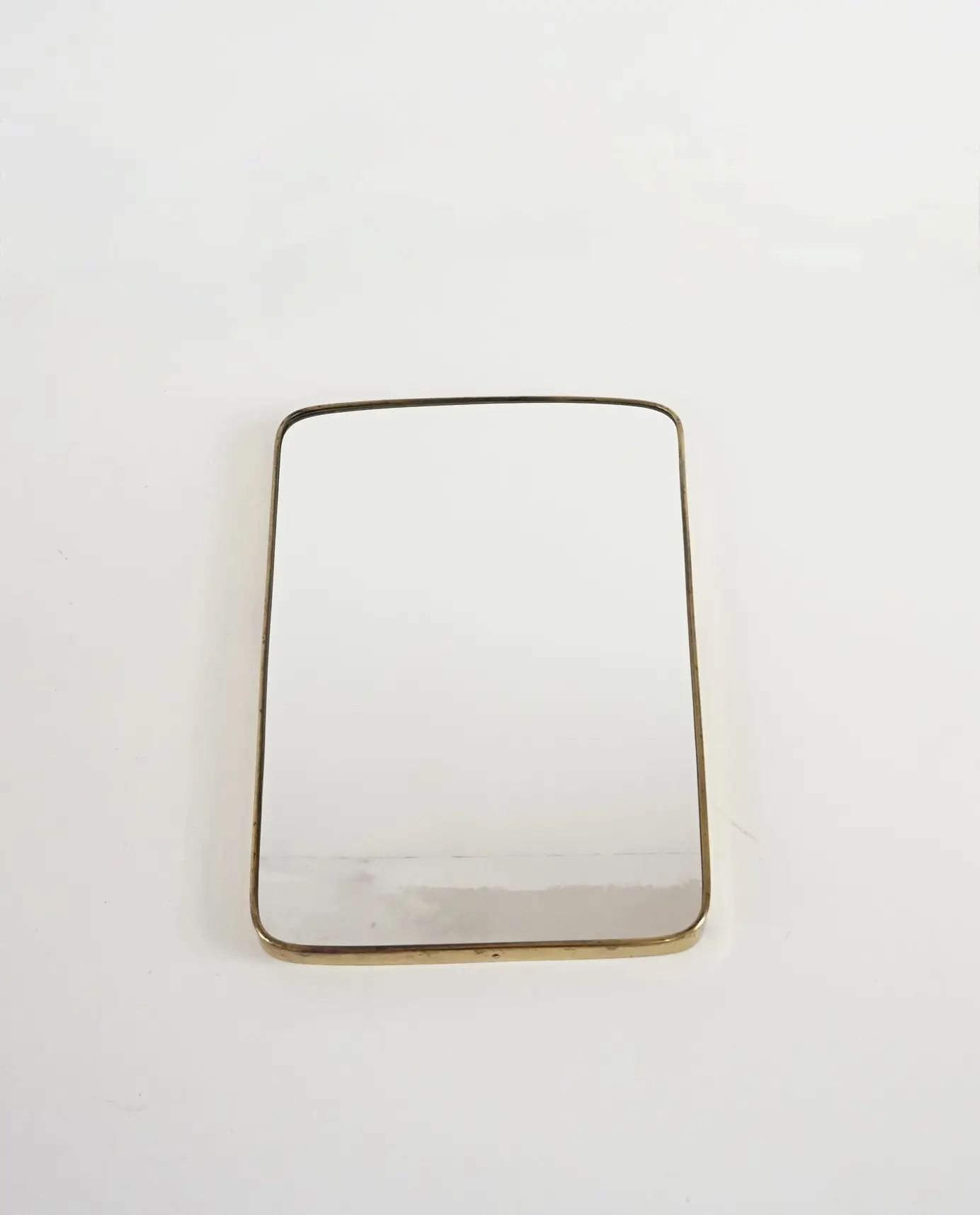 attr. Gio Ponti by Fontana Arte brass wall mirror, Hotel Bristol, 1950 — photo 4