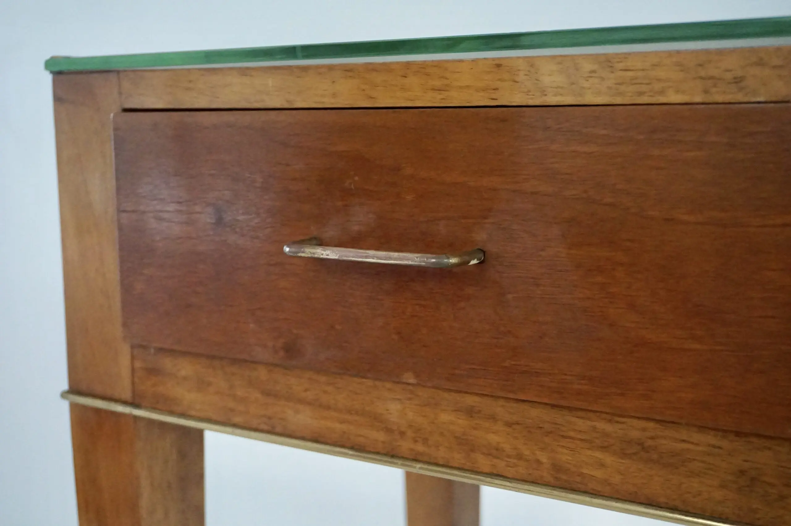 Fine Gio Ponti large unique console table, four drawers, cherrywood, brass, 1955 — photo 7