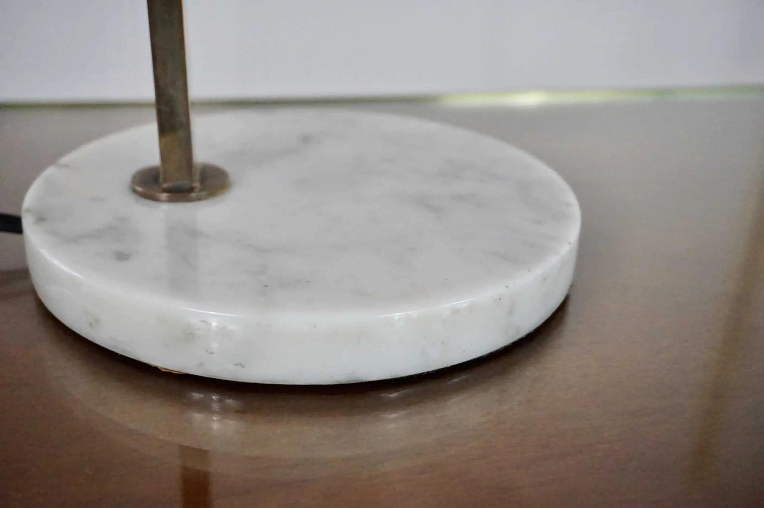 a rare stilux marble and brass table lamp, 1950 — photo 4
