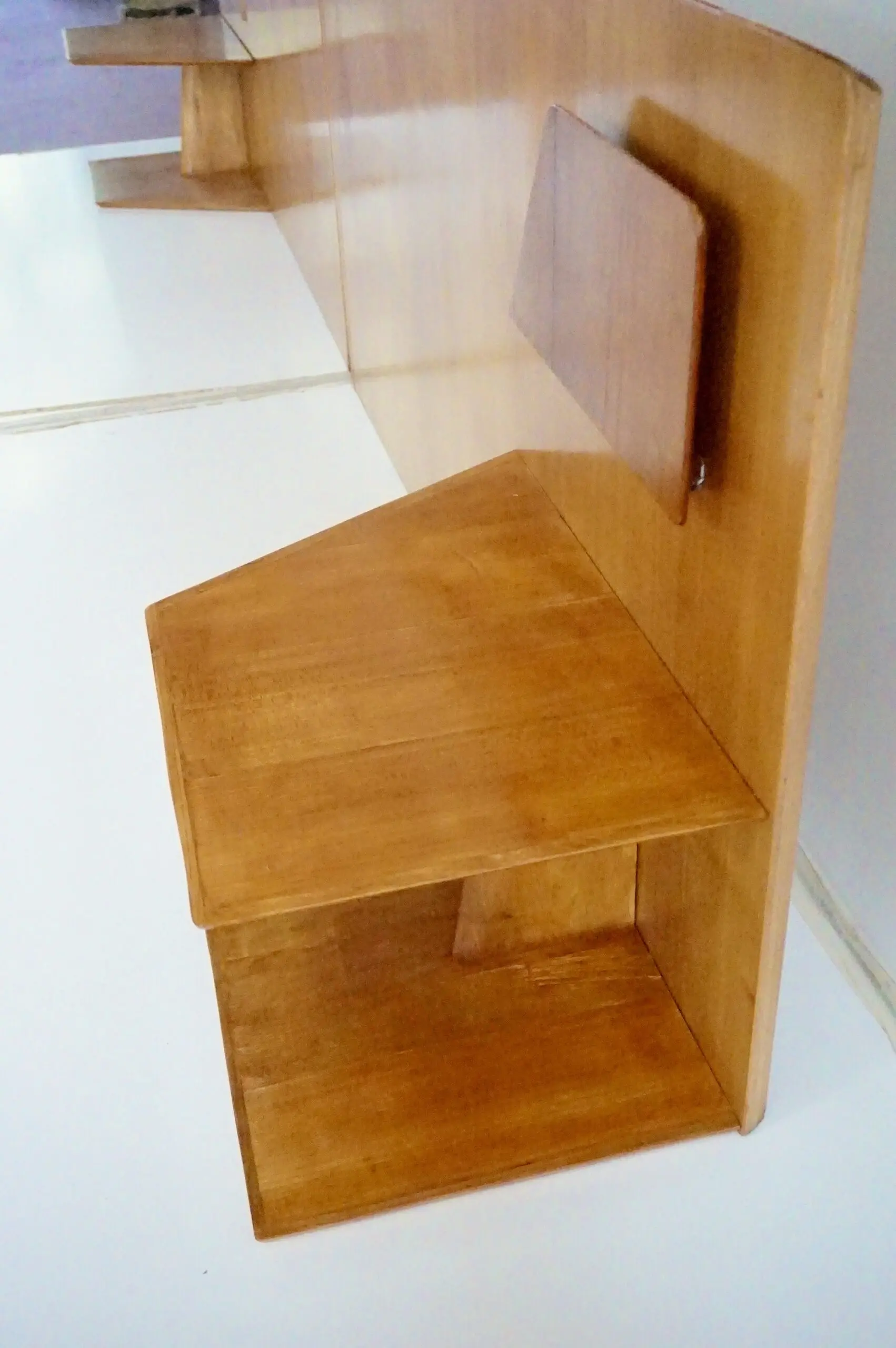 Gio Ponti pair of rare elm wood Headboards fitted bedside tables, Hotel Royal, 1955 — photo 11