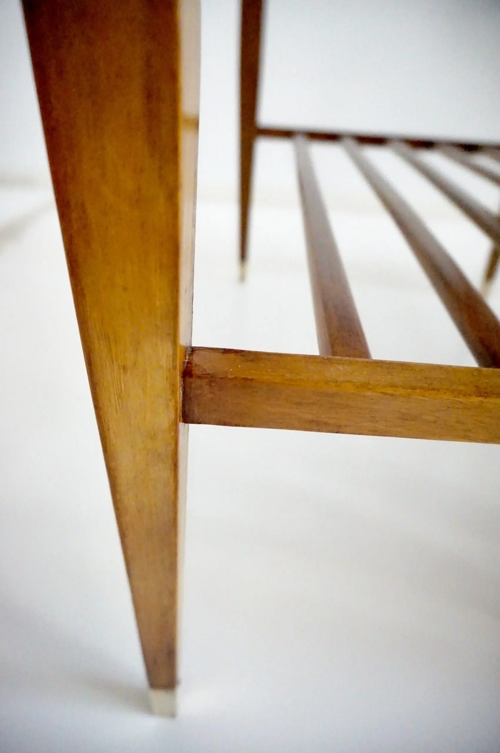 Pair of Gio Ponti Walnut Side Tables, Luggage Racks for Hotel Royal Naples, 1955 — photo 11