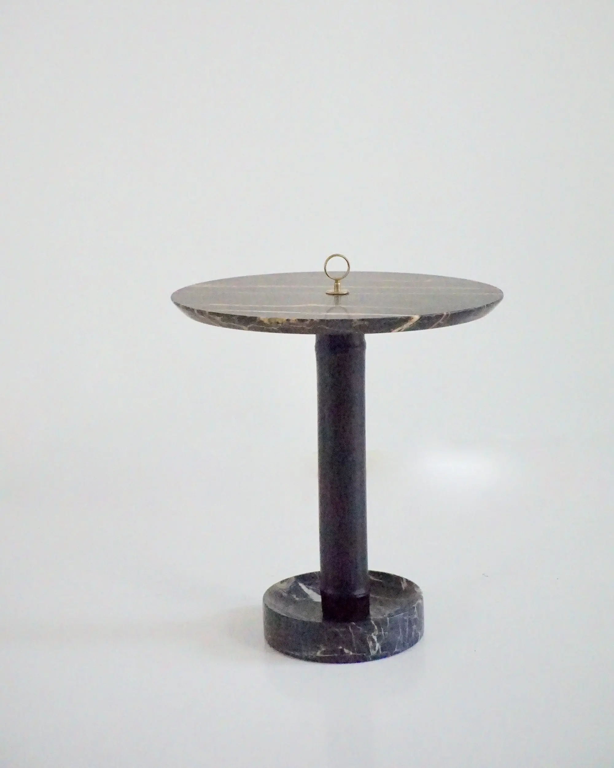 Round Gueridon Side Table marble, bamboo and brass, C-NOIRE, Lorenzo Ciompi 2025 — image 2